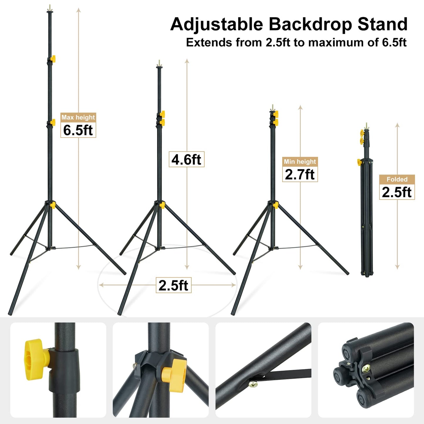 LINCO Lincostore Backdrop Stand Kit 10x6.5ft for Photography 4171