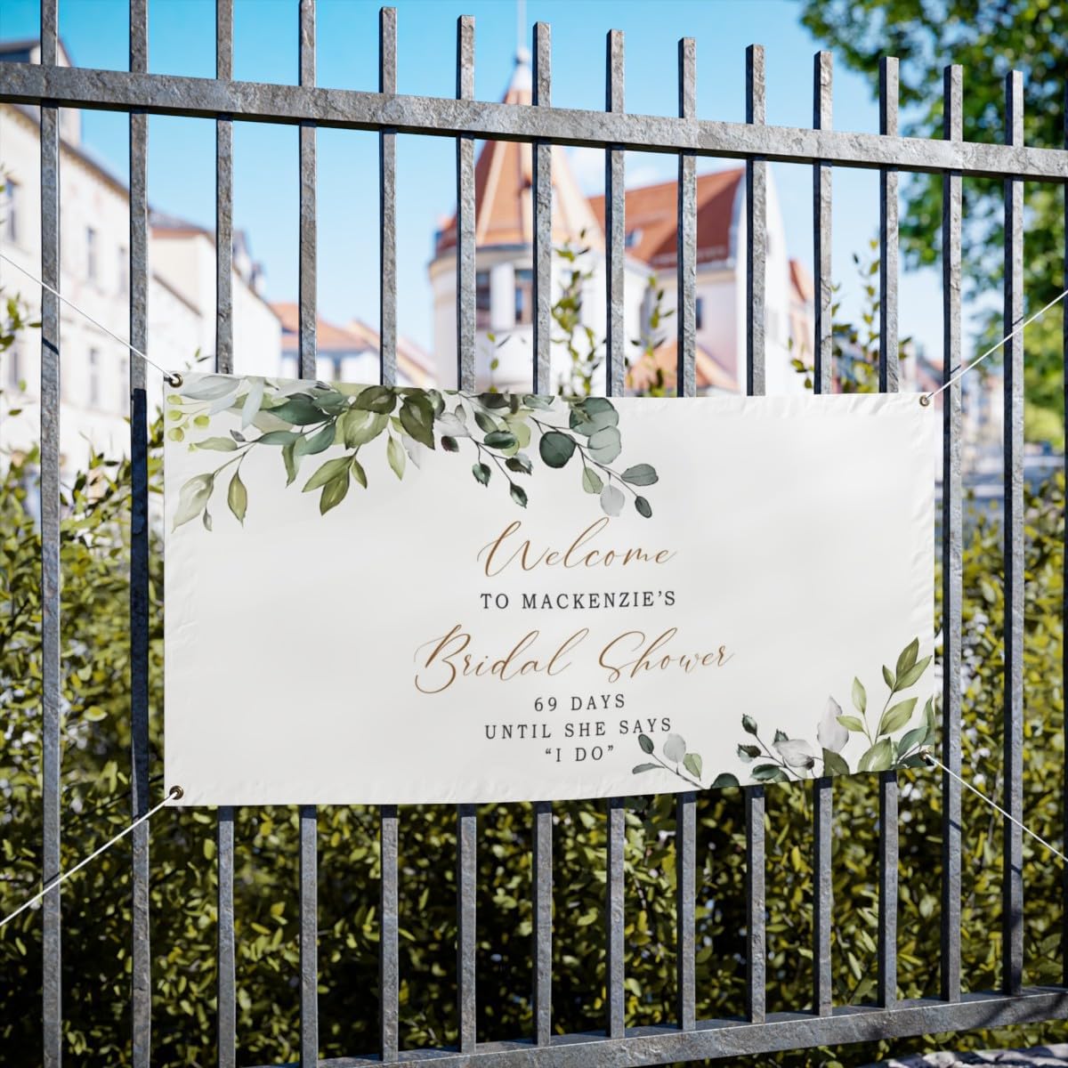 Personalized Bridal Shower Banner, Bridal Shower Banner, Bridal Shower Welcome Banner, Bridal Shower Banner, Bridal Shower Decorations, Greency Bridal Shower Banner, Custom Bridal Shower Banner #9