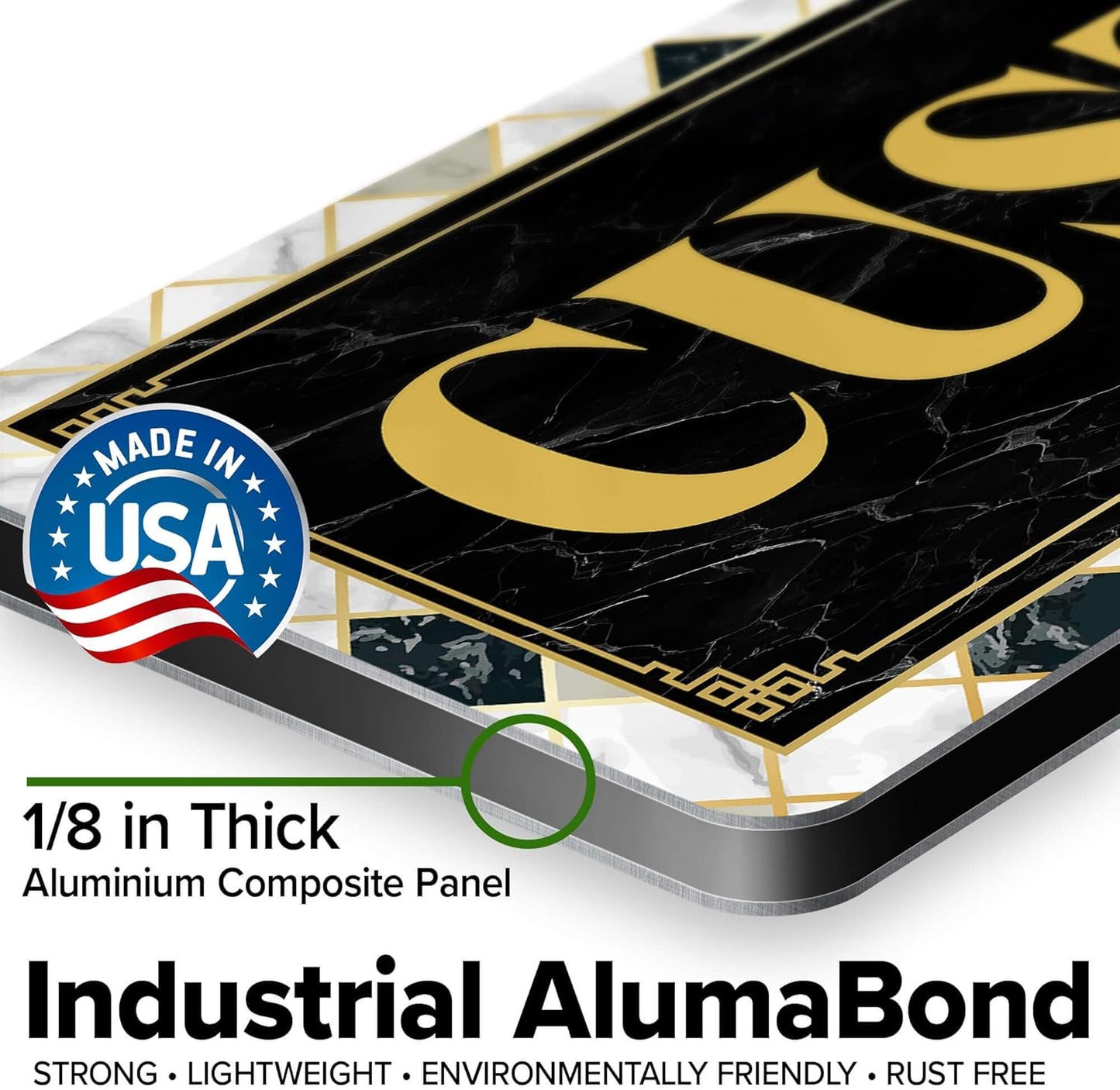 Custom Sign, Custom Street Sign, 11 Font Colors, 13 Font Styles, 4 Hole Options, 22 Sizes, 6x24 Inches, Rust Free DiBound, Fade Resistant, Made in USA by My Sign Center (Marble Tile)