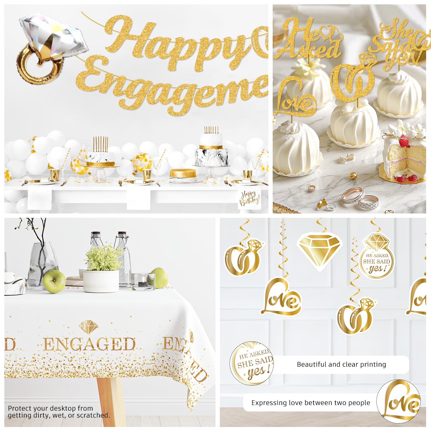 Engagement Party Decorations He Asked She Said Yes Just Engaged Party Decor