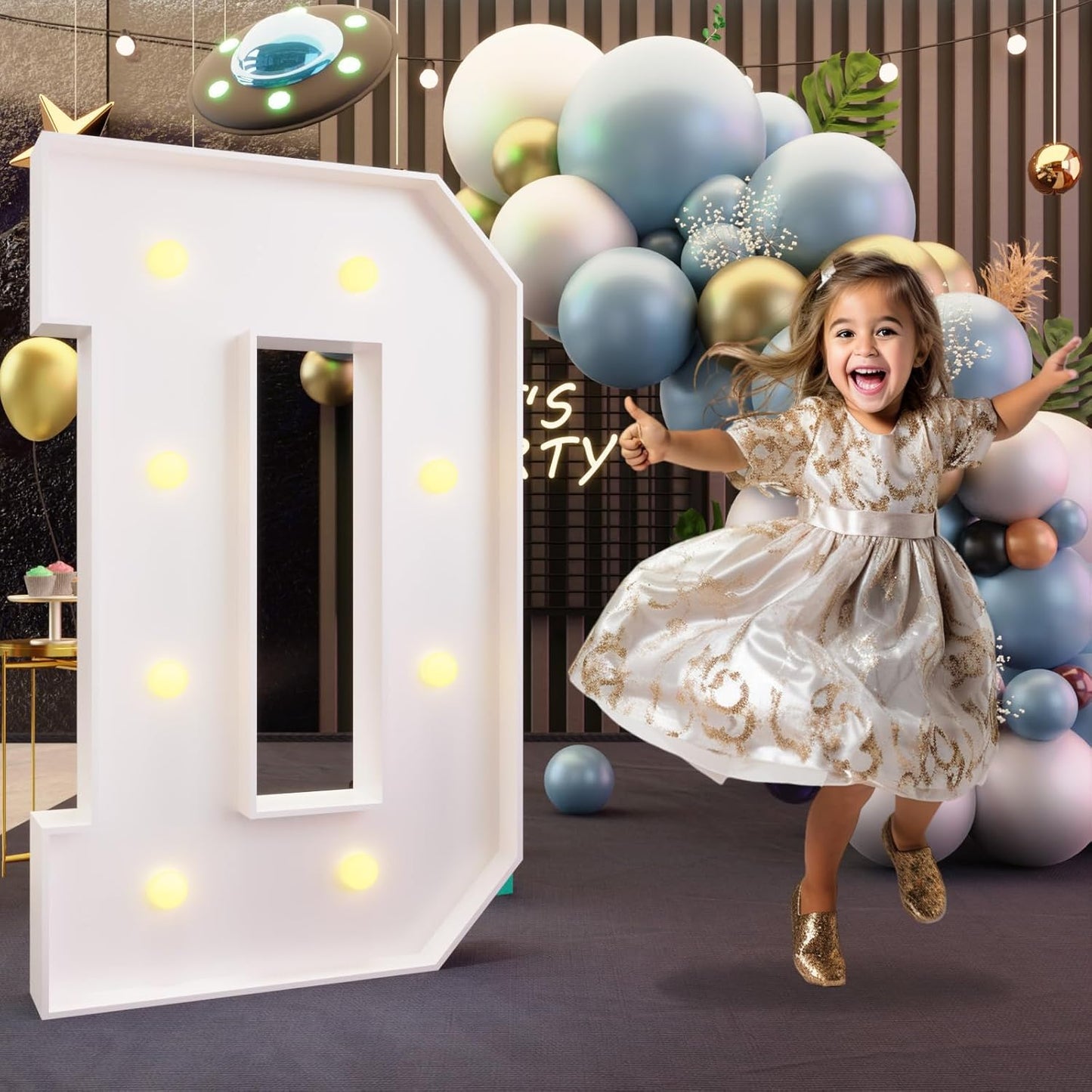 imprsv Marquee Light Up Letters, 3FT Marquee Letters for Birthday Baby Shower Wedding Decorations Light Up Letters for Engagement Party Decor, Large Marquee Letters for Party Decorations, Letter D