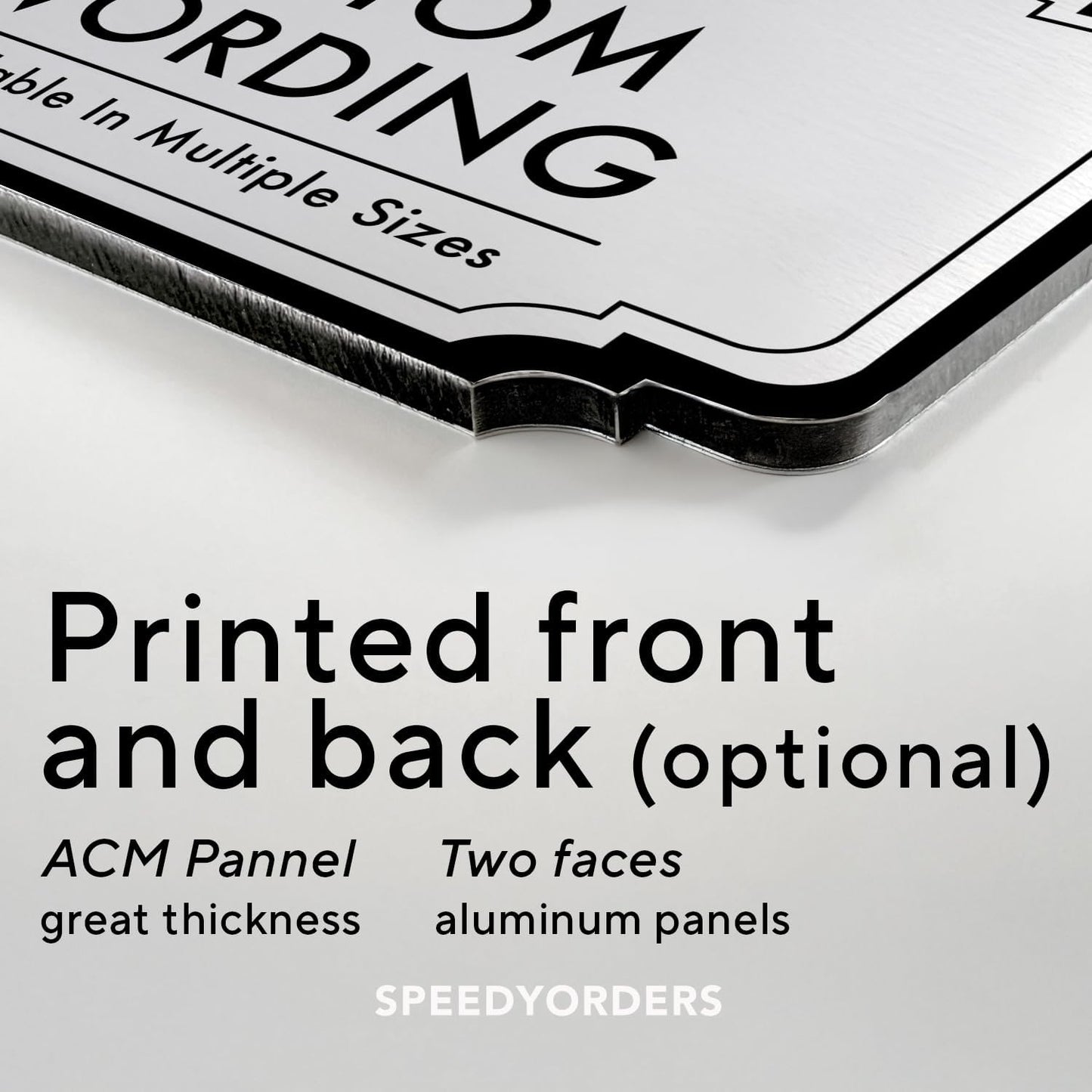 Personalized Outdoor Metal Sign - Customized Driveway Sign, Waterproof, Design 2Metalic Silver 18x18 In