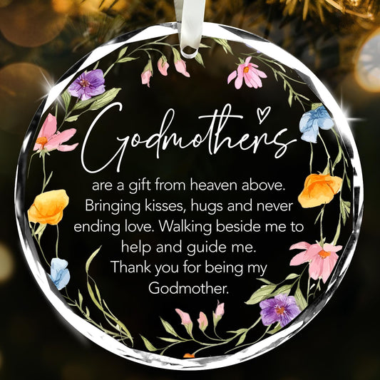 NewEleven Godmother Proposal Gift - Birthday Gifts, God Mother Gifts for Women - Meaningful Godmother Gift from Godchild, Goddaughter, Godson - Christmas Ornaments