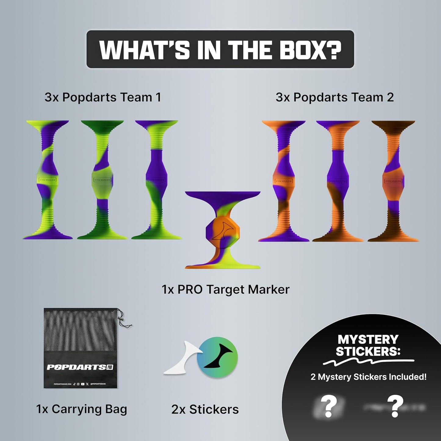 Popdarts PRO Pack Game Set (Halloween) - Indoor, Outdoor Suction Cup Throwing Game - Competition with a POP