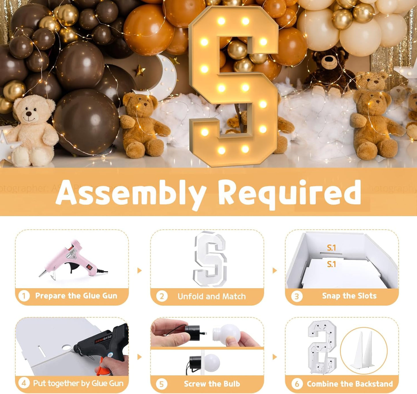 imprsv 4FT Marquee Light Up Letters for Birthday Party Decorations Large Marquee Letters for Wedding Event Bridal Shower Engagement Anniversarty Party Decor,Letter S