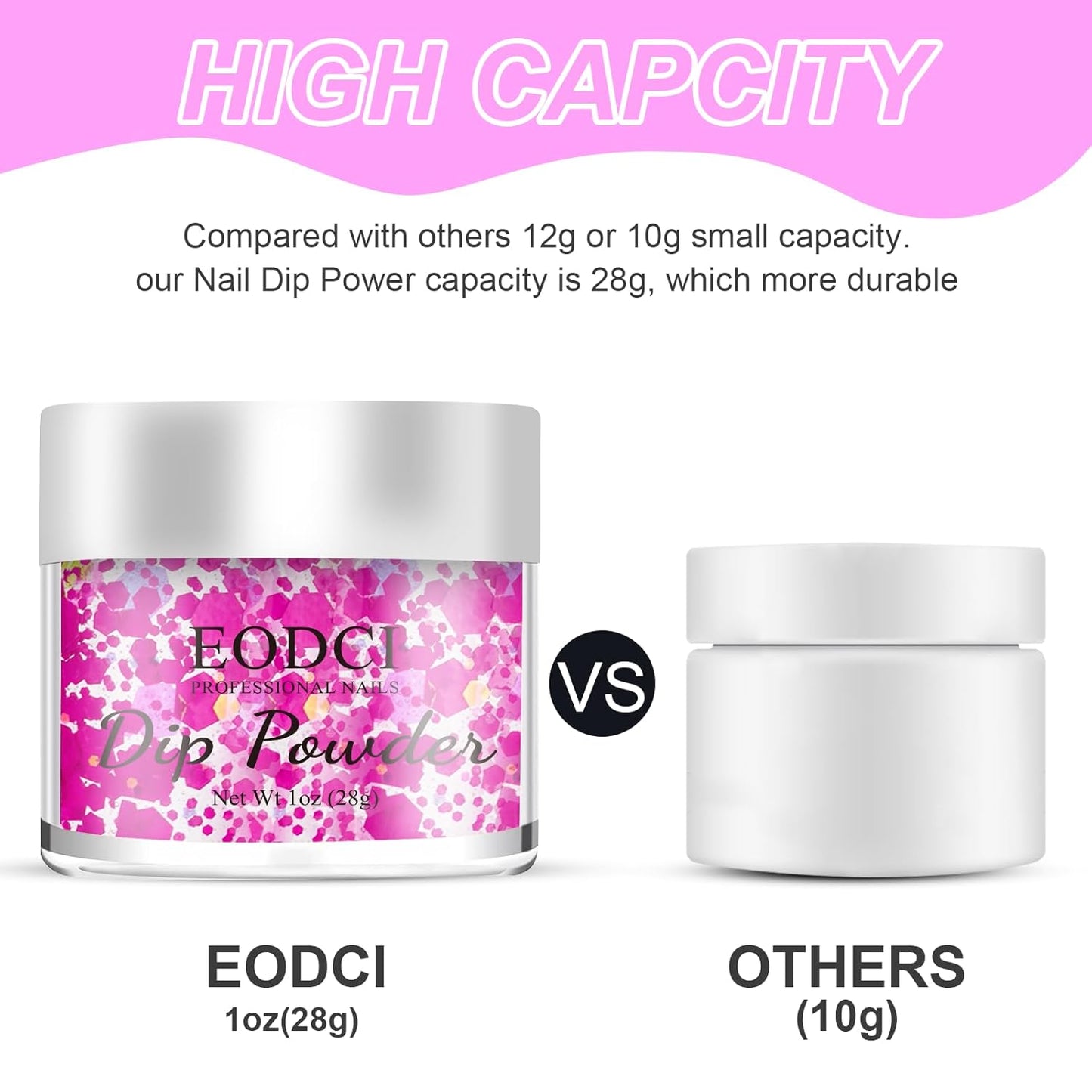 1 Oz Glitter Purple Nail Dip Powder, Odor-Free and Long-Lasting, No Needed Nail Lamp Curing, Dipping Powder French Nail Art Starter Manicure