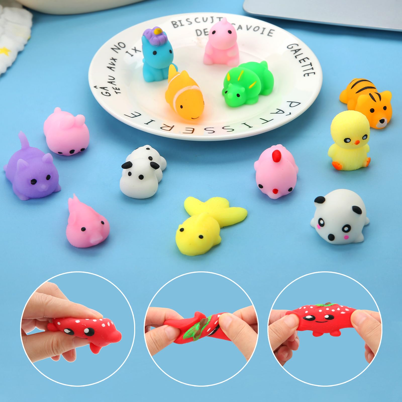 30 Pack Squishy Toys, Kawaii Squishies Party Favors for Kids 4-8 8-12 Treasure Box Toys for