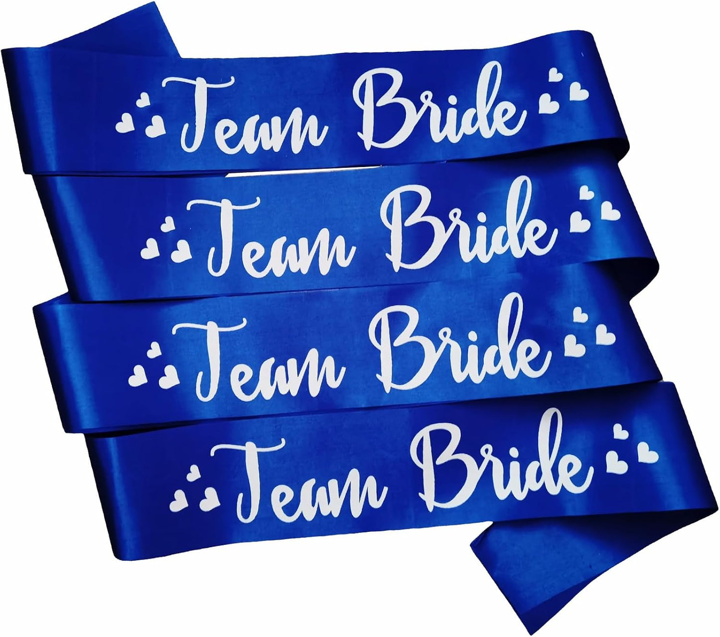 7 Pack Bachelorette Sashes Royal Blue, 1 White Bride to Be Sash and 6 Team Bride Sashes Bridal Shower Sash Fun Bridesmaid Sashes for Bachelorette Wedding Party
