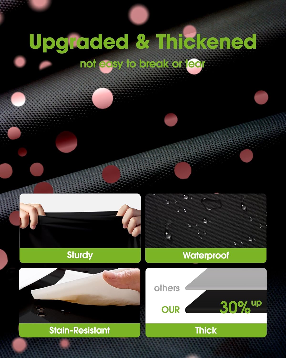 Pureegg Plastic Table Cloth Disposable 10 Pack, 54 x 108 Inch Table Cloths, Graduation Decorations of 2025, Graduation Tablecloths, Rectangle, Plastic Cover, Leakproof & Sturdy, Black and Rose Gold