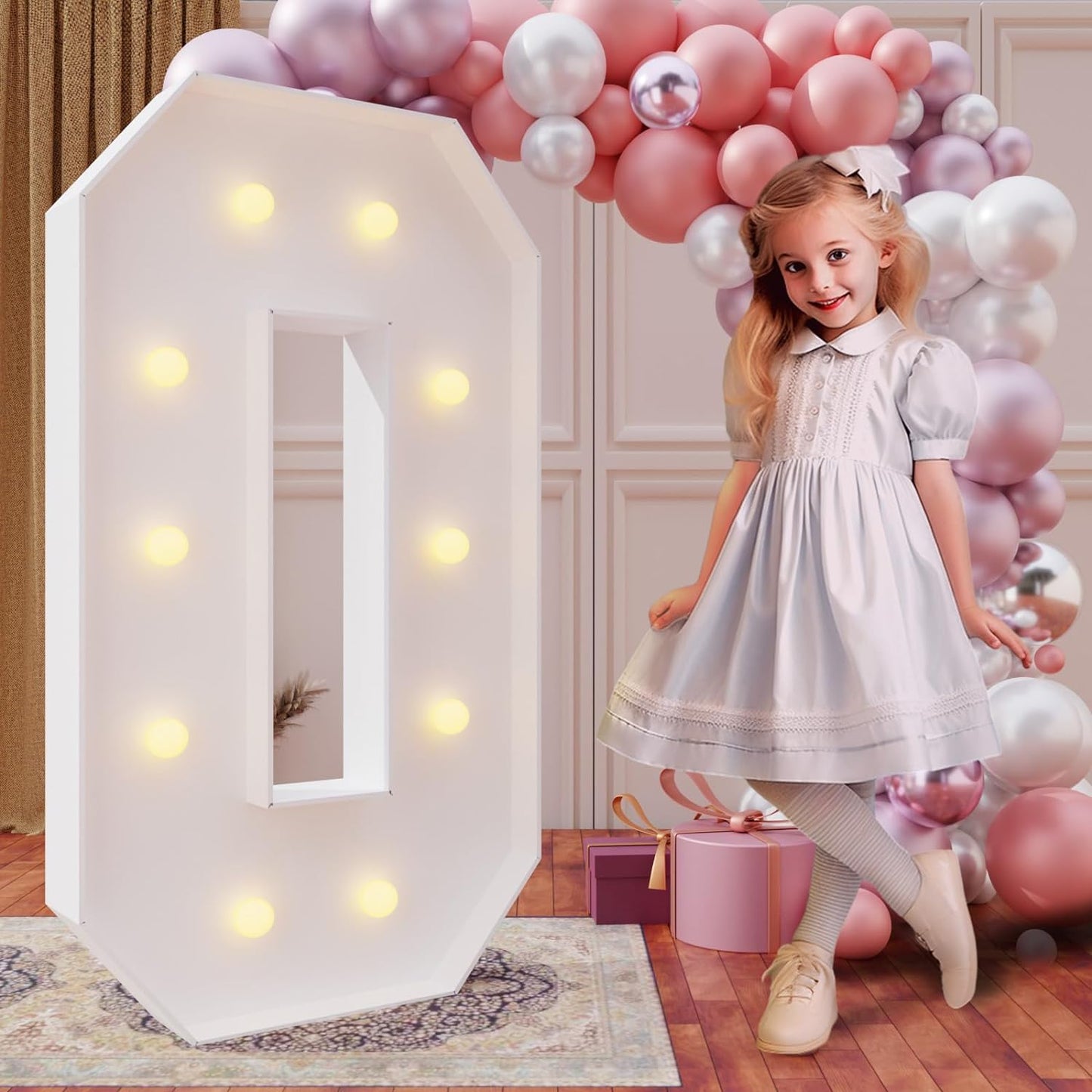 imprsv 4FT Marquee Light Up Letters for Birthday Party Decorations Large Marquee Letters for Wedding Event Bridal Shower Engagement Anniversarty Party Decor,Letter O