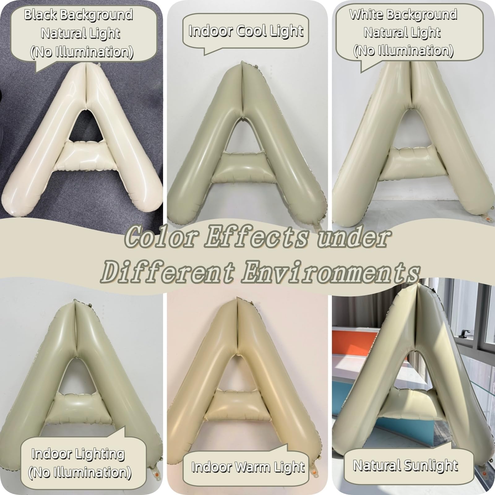 40 Inch Beige OH BABY Balloon for Baby Shower, Large Cream White Oh Baby Balloons Letters with