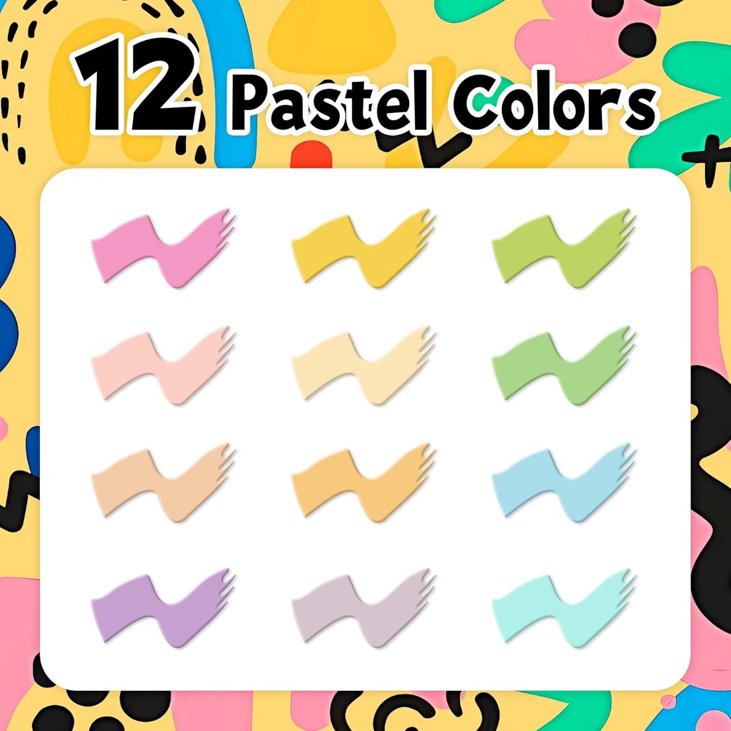 12 Pastel Colors Jumbo Markers, 15mm Jumbo Felt Tip, Acrylic Paint Markers for Rock Painting, Poster, Stone, Ceramic, Glass, Wood, Canvas