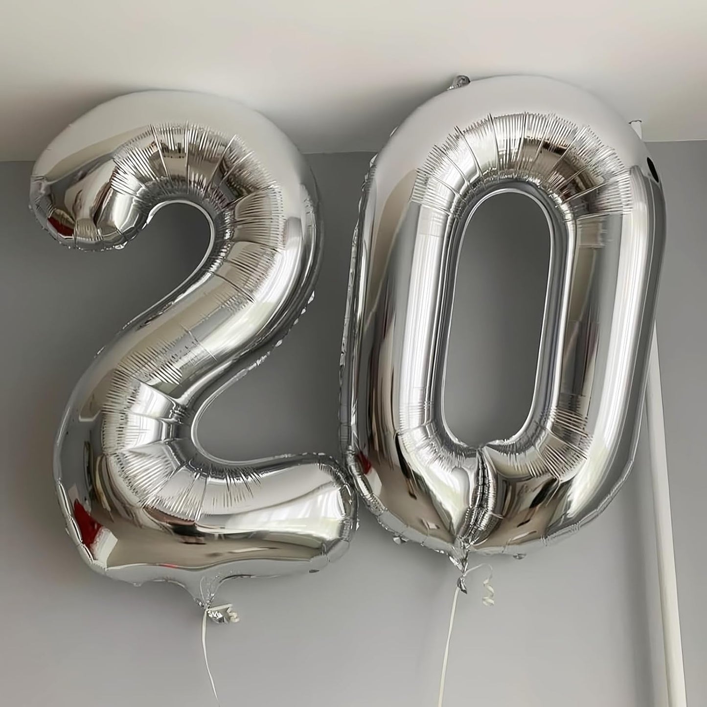 Silver 7 Balloon,40 Inch Number 7 Balloon,7 Birthday Balloon Decorations,Helium Silver 7 Balloon Number for Birthday Party Decorations