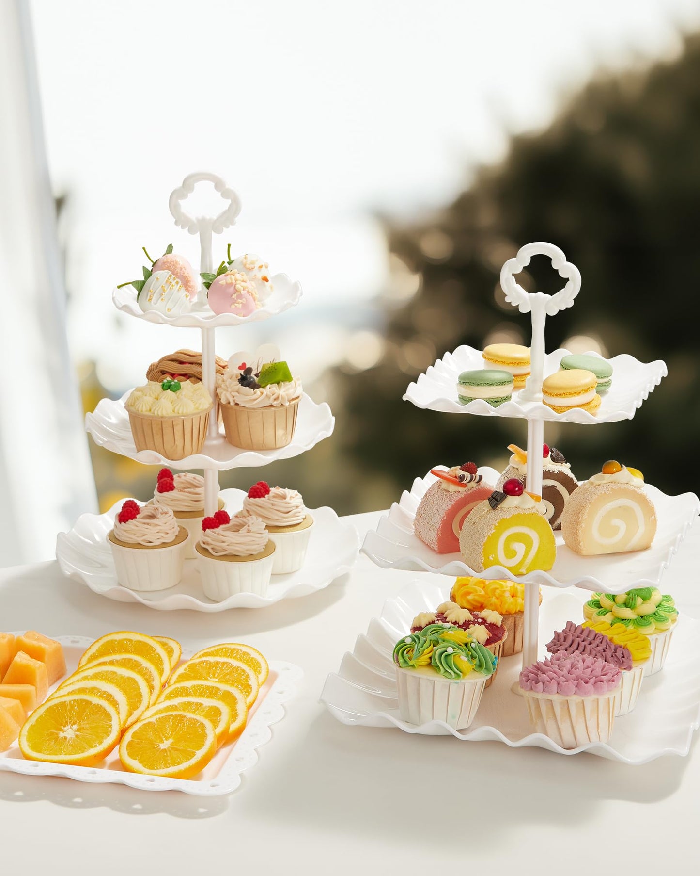 Kootek 10pcs Cupcake Stand Dessert Table Display Set Serving Tray for Party