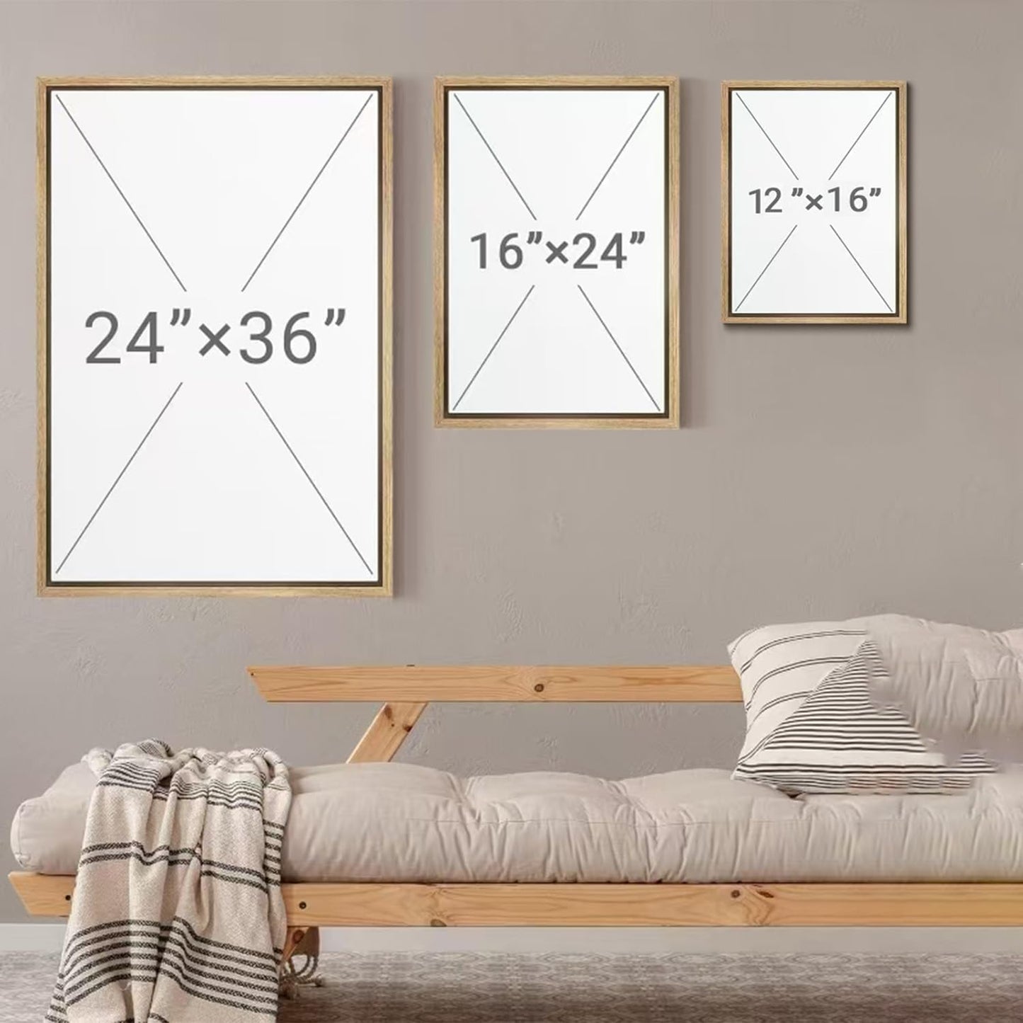 myusuar 3 Piece Large Modern Abstract Canvas Framed Wall Art For Living Room, Green Black White Minimalist Wall Art Decor Posters Prints For Bedroom Office 12x16in