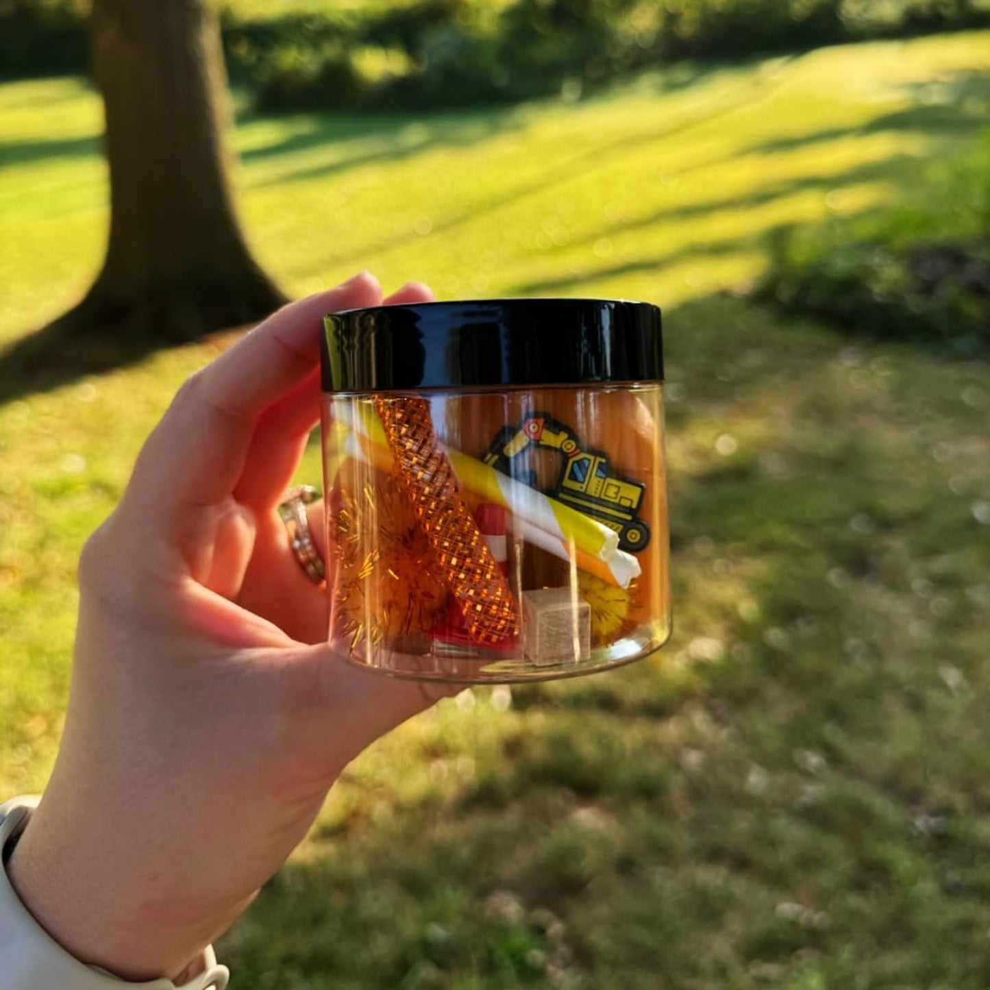 48 Packs 6 OZ Transparent Plastic Jars with black Lids, Body Butter Containers, Cosmetic Containers jars for Kitchen Ingredients, beads, sequins, Lotion, Cream, DIY Crafts and More by KUKLIPJIM.