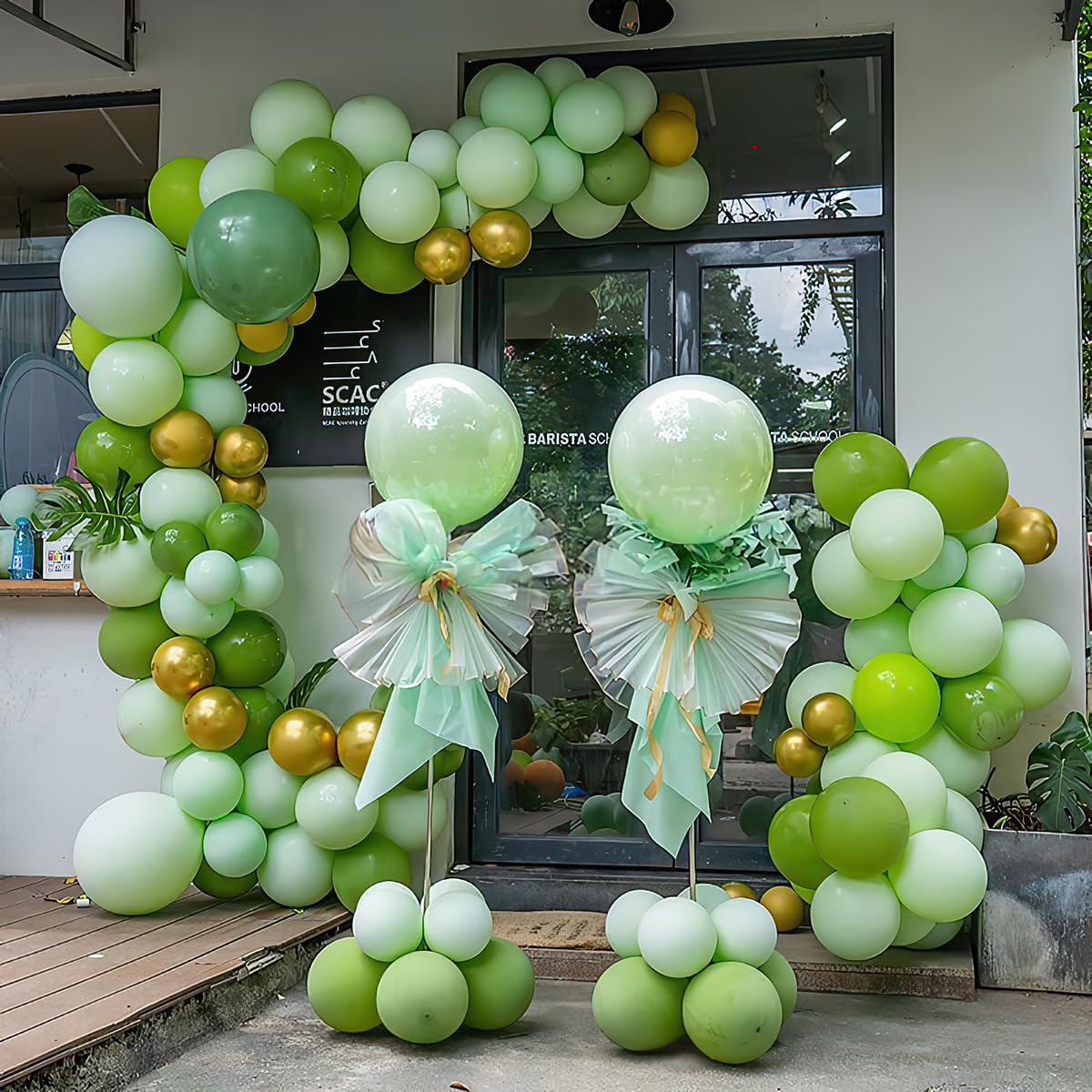 Balloon Column Stand Kit, Set of 4 – 7ft Height Adjustable Balloon Arch Stand Kit, Metal Telescopic