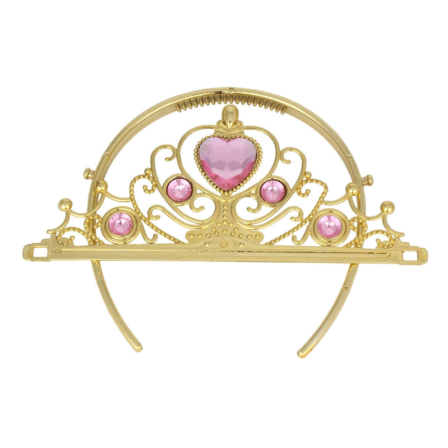 Princess Dress Up Crowns for Little Girls Gold Plastic Tiaras Crown Set Party Favors Pink Tiaras