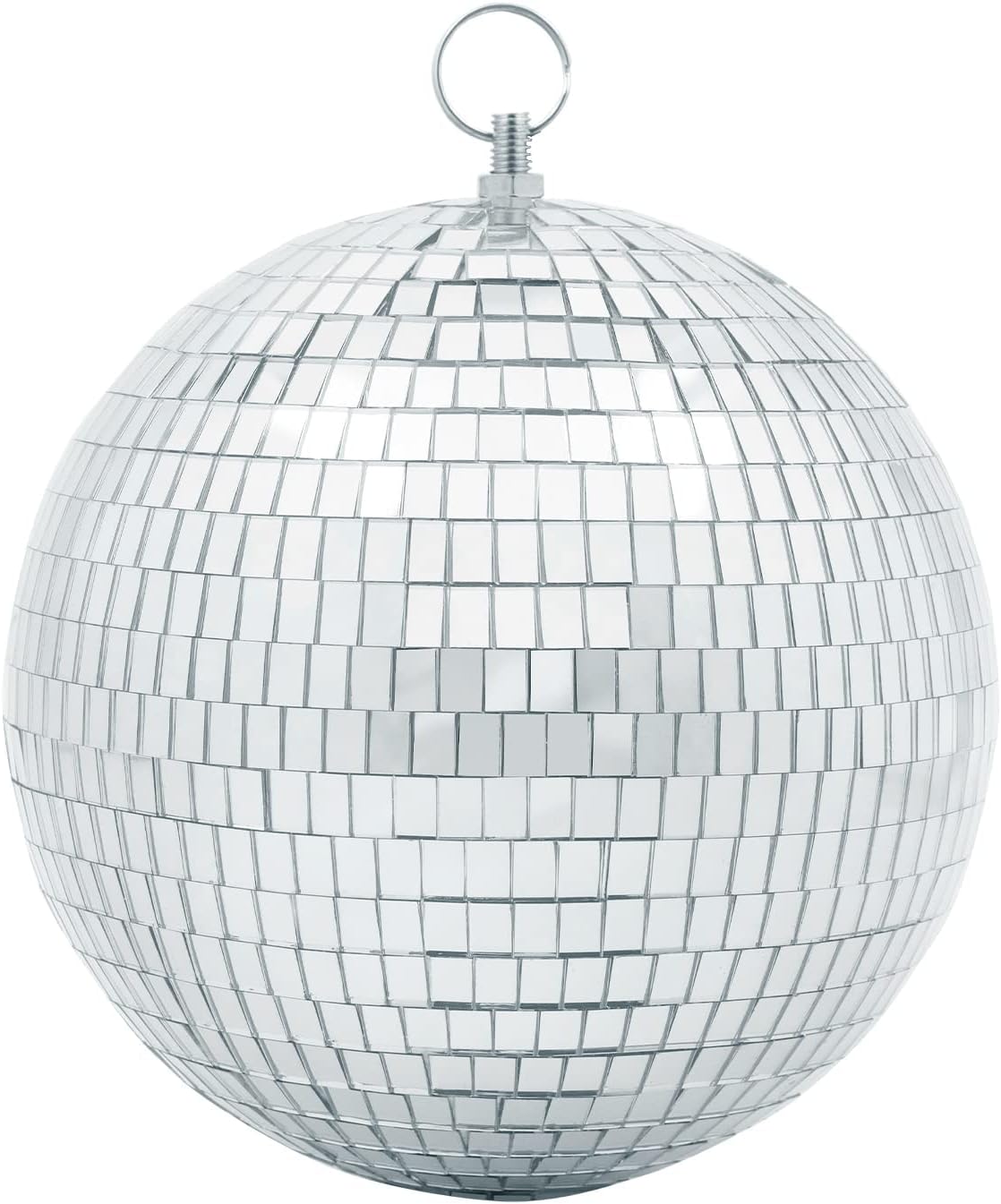Mirror Disco Ball Decor with Hanging Ring 8" Large Silver Disco Ball Ornament for Disco Party Decorations,70s Theme Party, DJ, Wedding, Birthday,Christmas