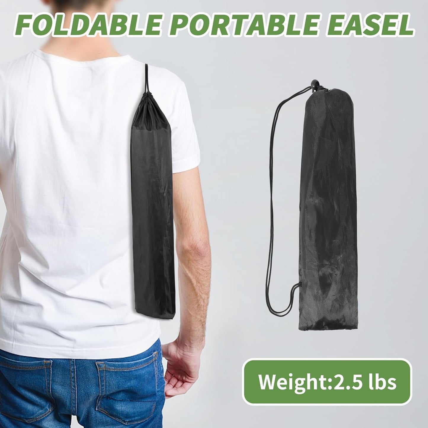 PUJIANG 3 Pack Easel Stand for Display,63" Easels for Playing Pictures, Easels for Signs, Metal Art Easels for Painting, Poster Sign Holder, Floor Display Stand for Wedding Sign with a Carrying Bag