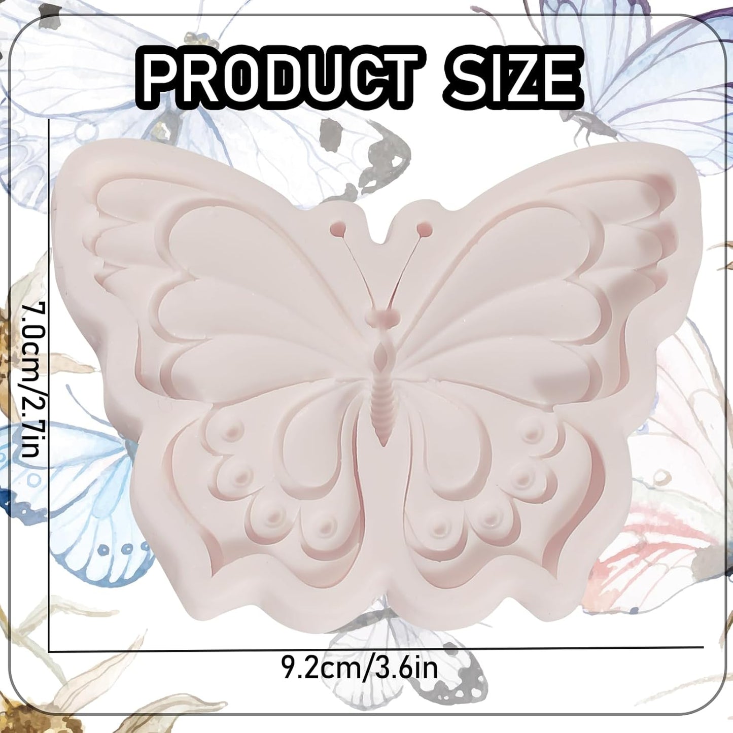 1Pcs Butterfly Silicone Mold, Chocolate Fondant Molds Butterfly Resin Mold for Home Baking Cake Decoration Cupcake Topping Candy Biscuit Flower Paste Modeling Clay Resin Crafts Wax Plaster