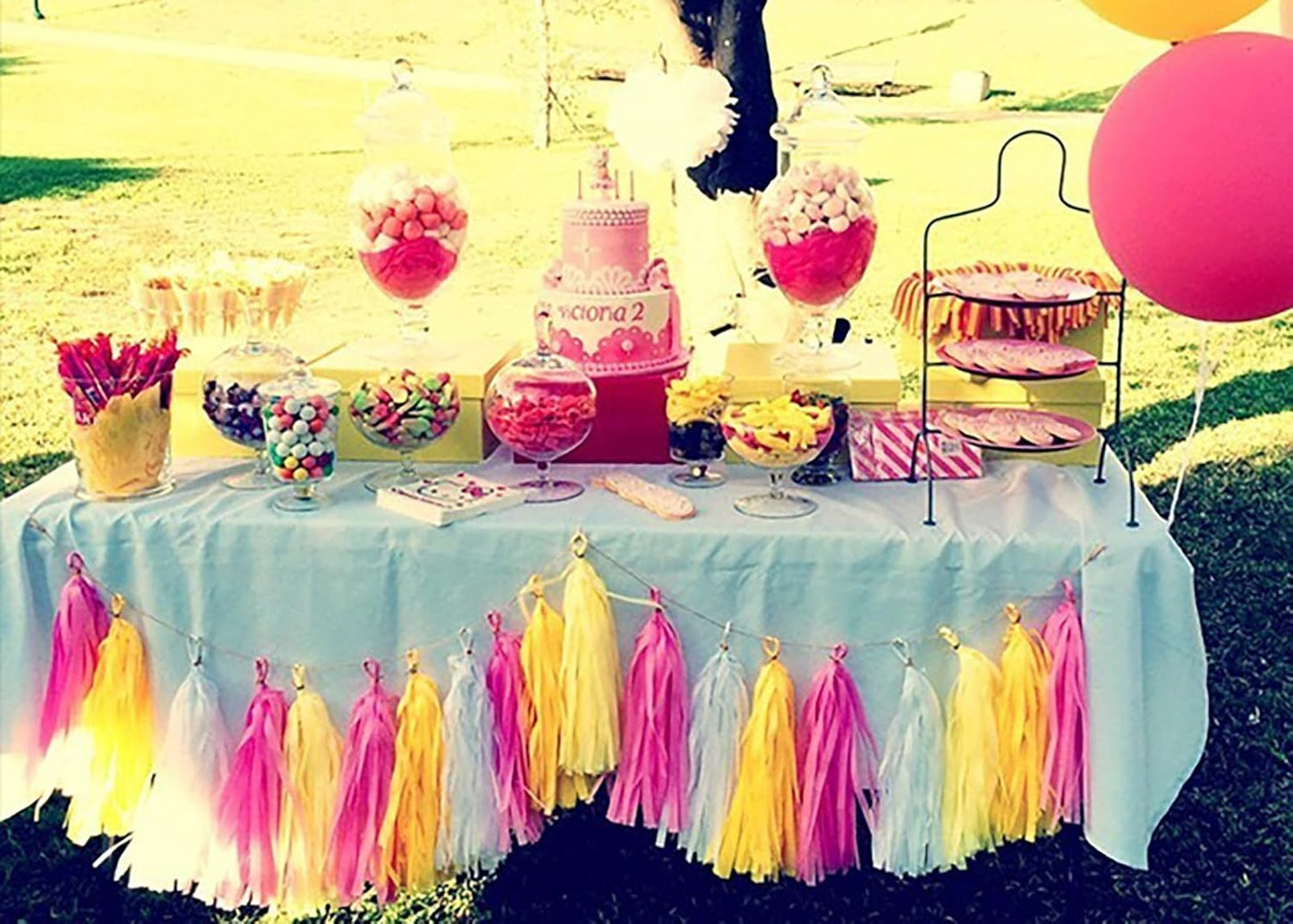 ZOOYOO Fiesta Tassel Garland Tissue Paper Tassel Banner,Table Decor,DIY Kits for Fiesta Party, Tassels Party Decoration,Pack of 20(Red,Orange,Yellow,Green)