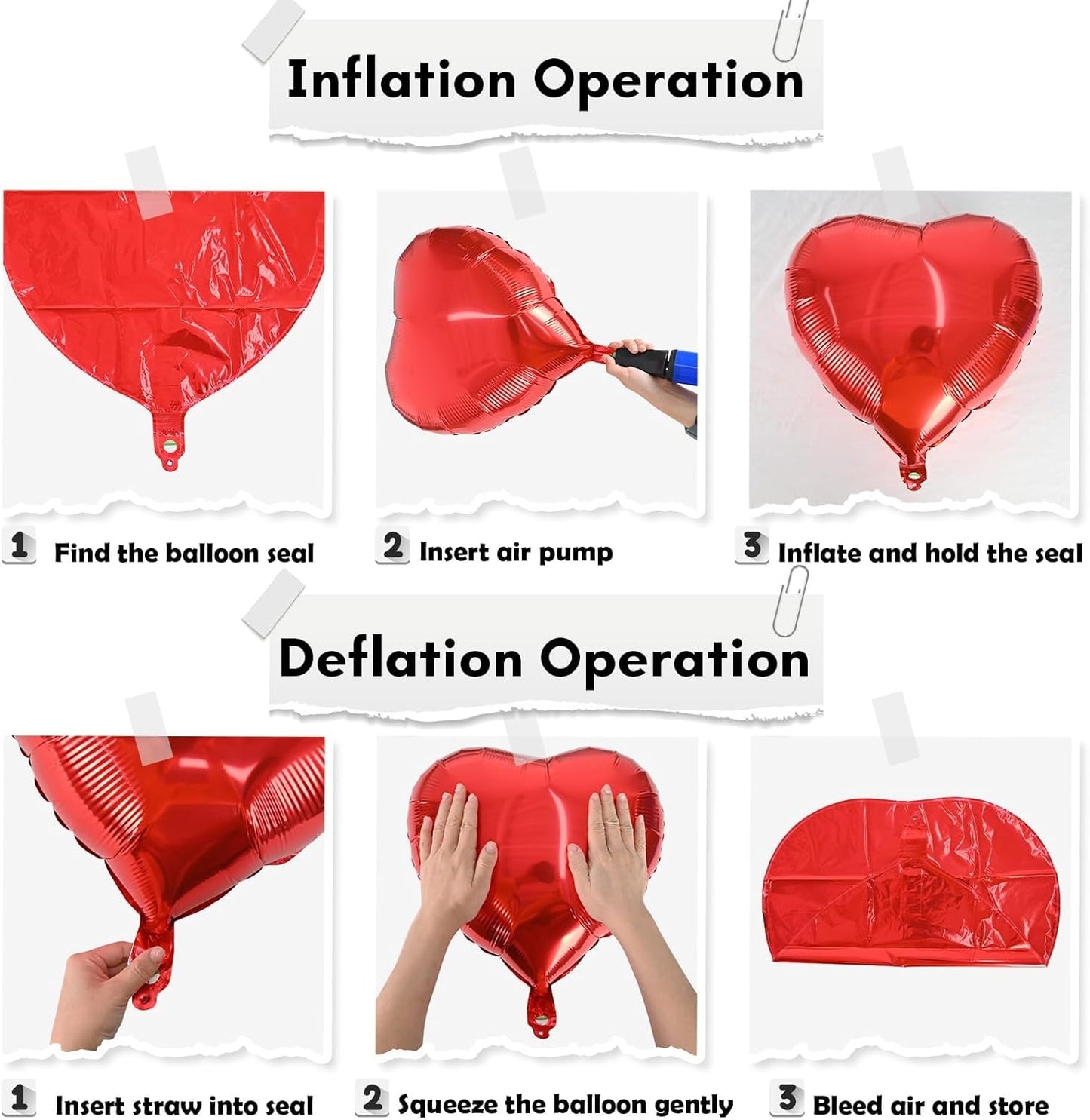 Red Silver Heart Balloons, 18 Inch Red and Silver Heart Balloons Red Silver Valentine Balloons Romantic Party Decoration Red Heart Shape Mylar Balloons for Valentines Day Birthday Wedding Pack of 10