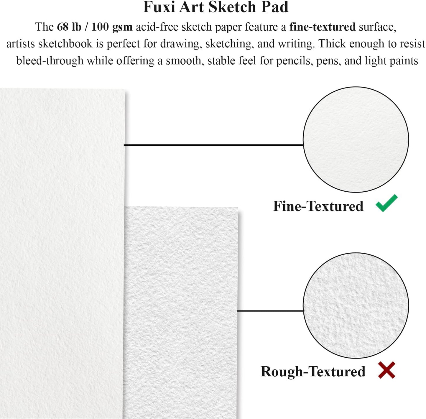 9 x 12 inches Sketch Book, Top Spiral Bound Sketch Pad, 4 Pack 100 Sheets Each (68lb/100gsm), Acid Free Art Sketchbook Artistic Drawing Painting Writing Paper for Kids Adults Beginners Artists