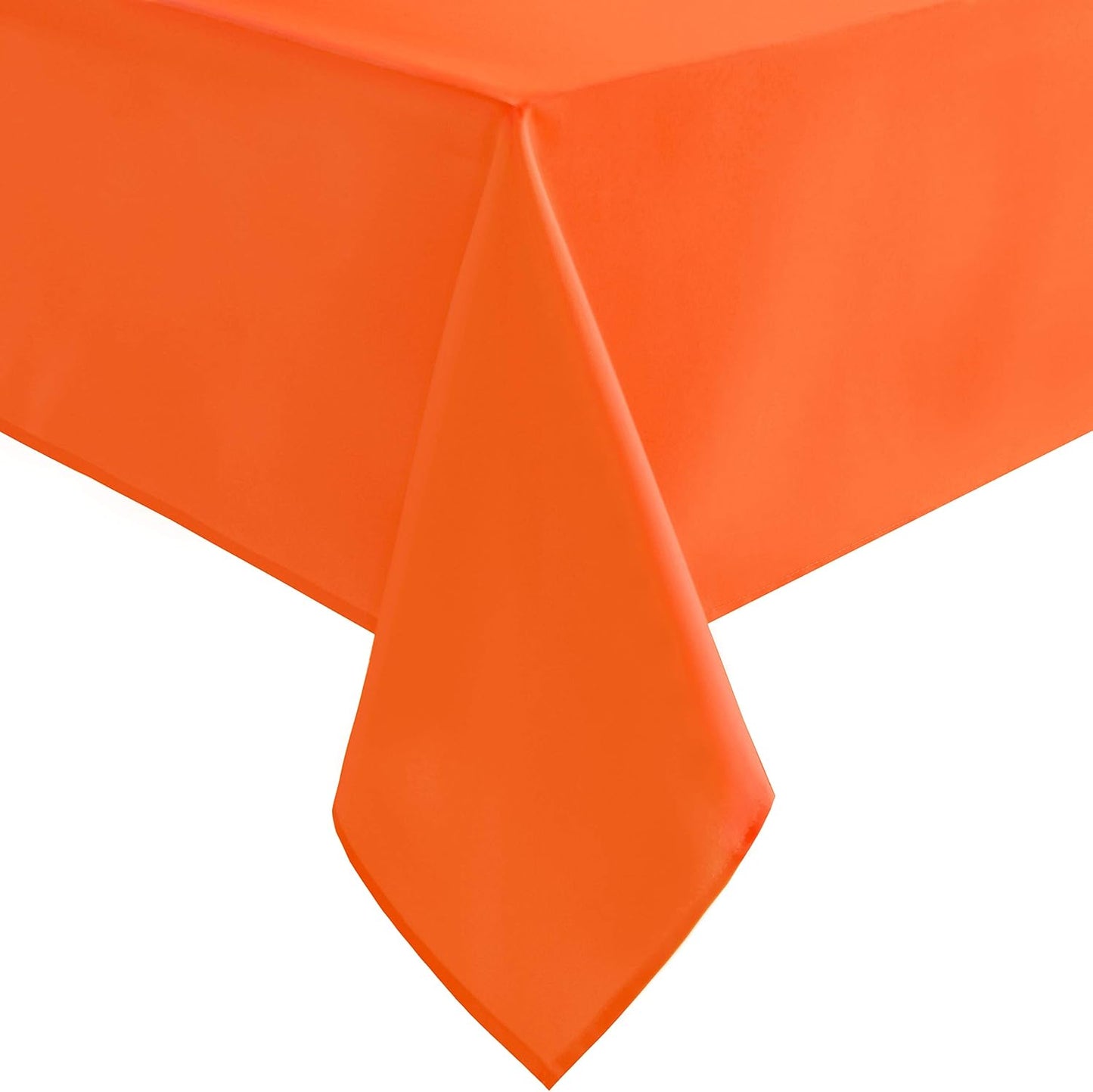 Hiasan Pumpkin Orange Rectangle Tablecloth - Waterproof Washable Polyester Fabric Table Cloth for Buffect Dining Birthday Party Wedding, 30 x 60 Inch