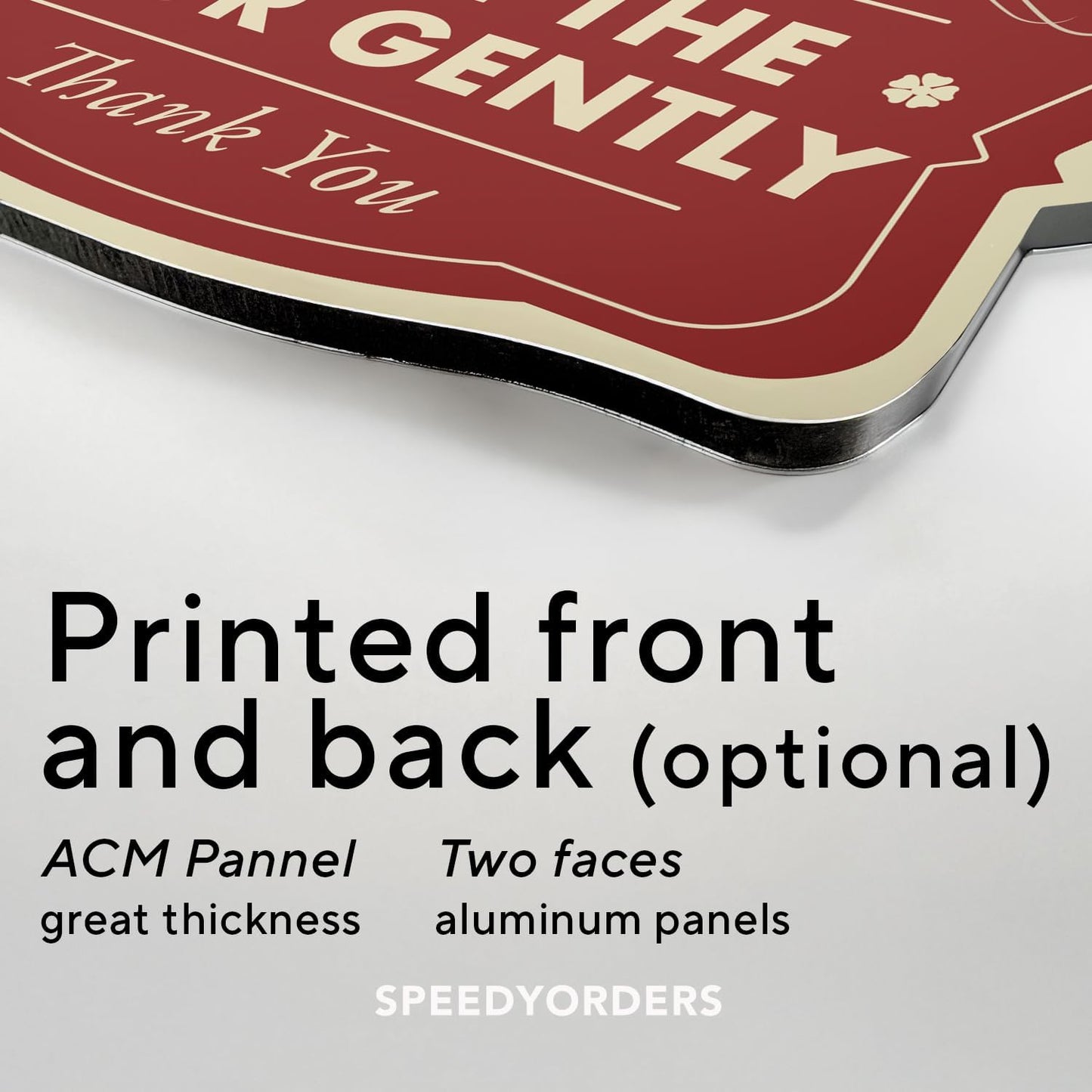 Custom Outdoor Aluminum Sign, Decorative Driveway Sign, Waterproof, 24x24 Red Brick Design