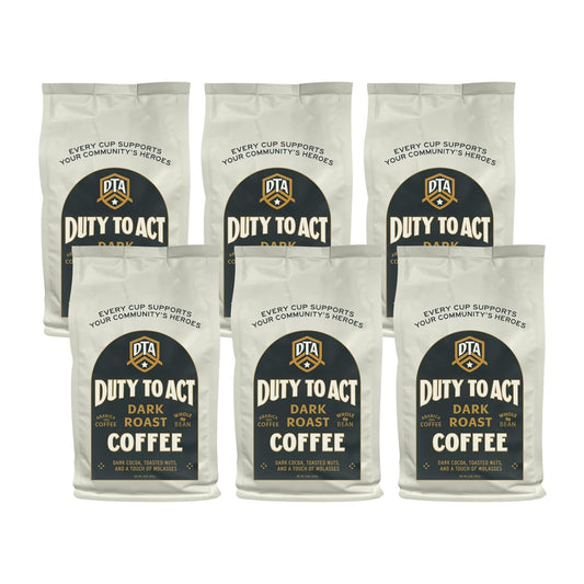 Duty to Act Dark Roast Whole Coffee Beans, 2 lbs (Pack of 6)
