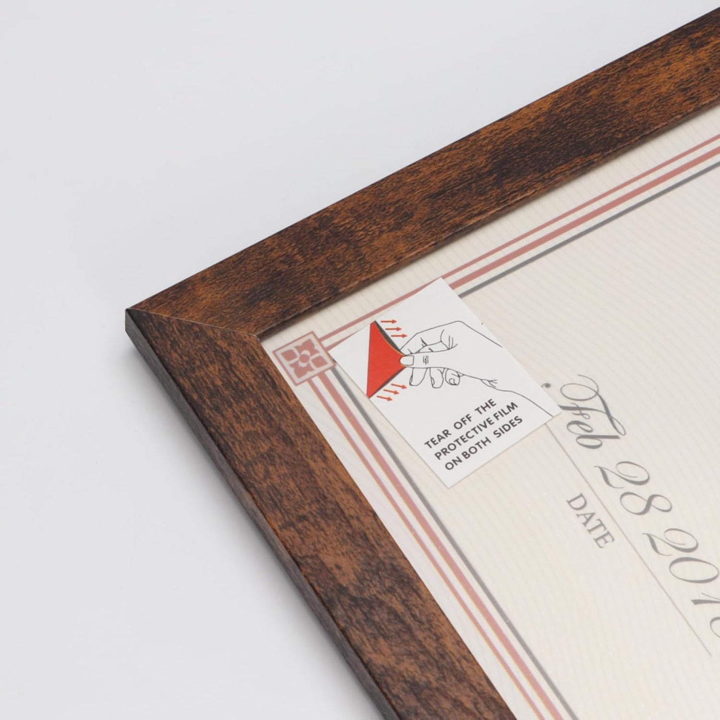 PETAFLOP Bulk 8.5 by 11 Picture Frame Certificate Document Frame Set of 18, Brown Frames for Wall Tabletop Vertically and Horizontally