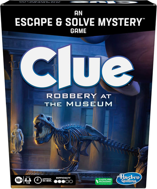 Hasbro Gaming Clue Board Game Robbery at The Museum, Escape Room Game, Murder Mystery Games, 1-6 Players, 10+ (Amazon Exclusive)