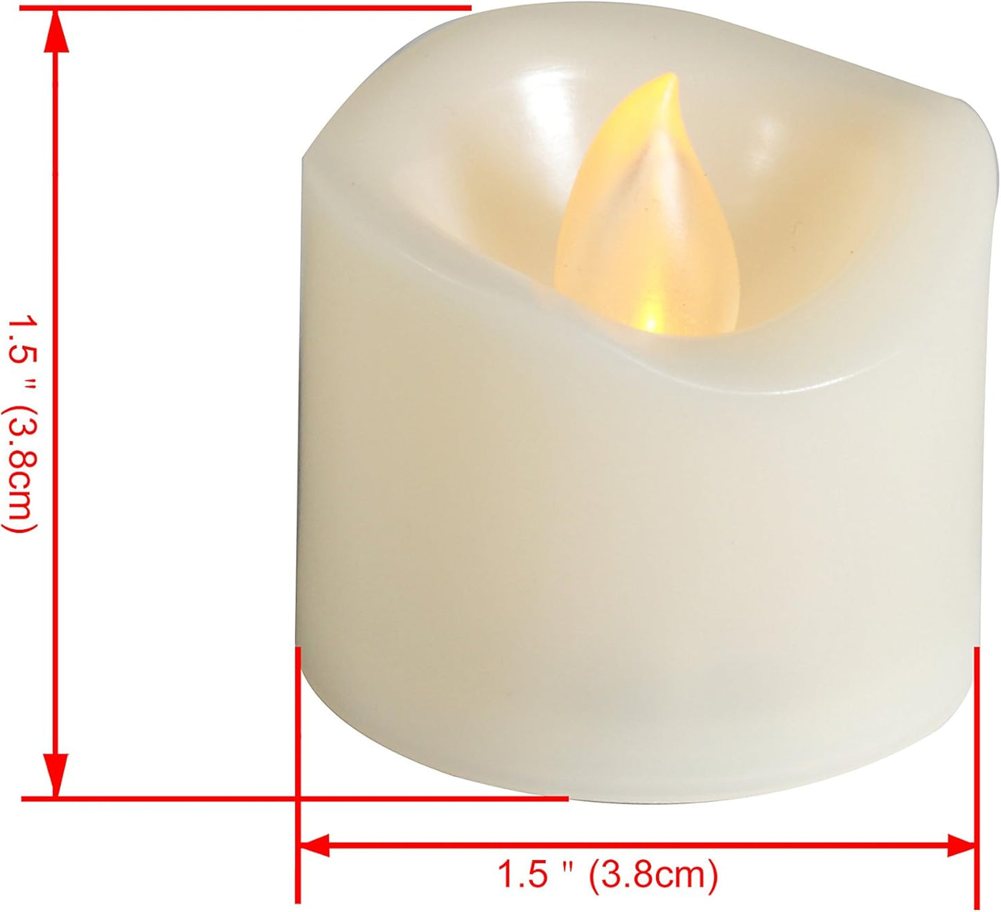 CANDLE CHOICE Battery Operated Flameless Tea Lights Votives Realistic Flickering Fake Electric LED Tealight Candles Set for Halloween Christmas Party Wedding Decorations Batteries Included 6 Pack