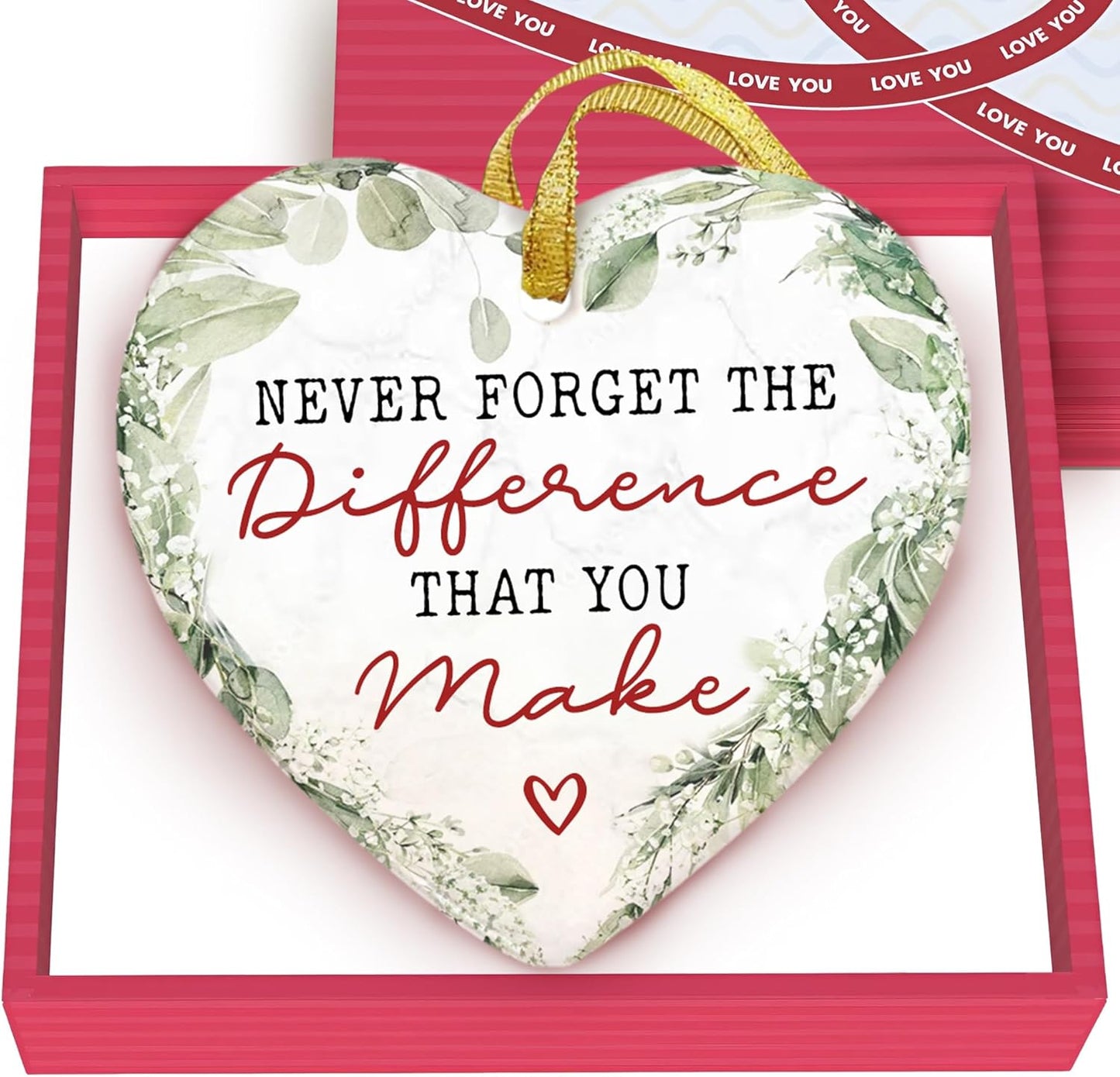 GOSSBY Thank You Christmas Ornament - Retirement, Leaving Job, Goodbye, Farewell Gift for Coworker - Christmas, Appreciation Gift for Employee, Boss Women, Men - Never Forget The Different You Make