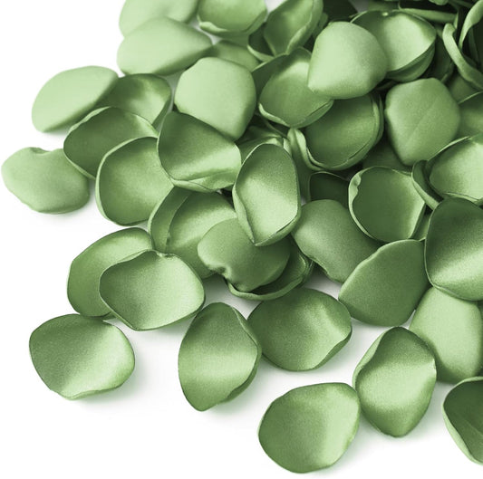 Ling's Moment Rose Petals, Silk Flower Petals for Wedding/Aisle/Flower Girl Baskets/Table Centerpiece Décor,etc.Olive Green 200pcs
