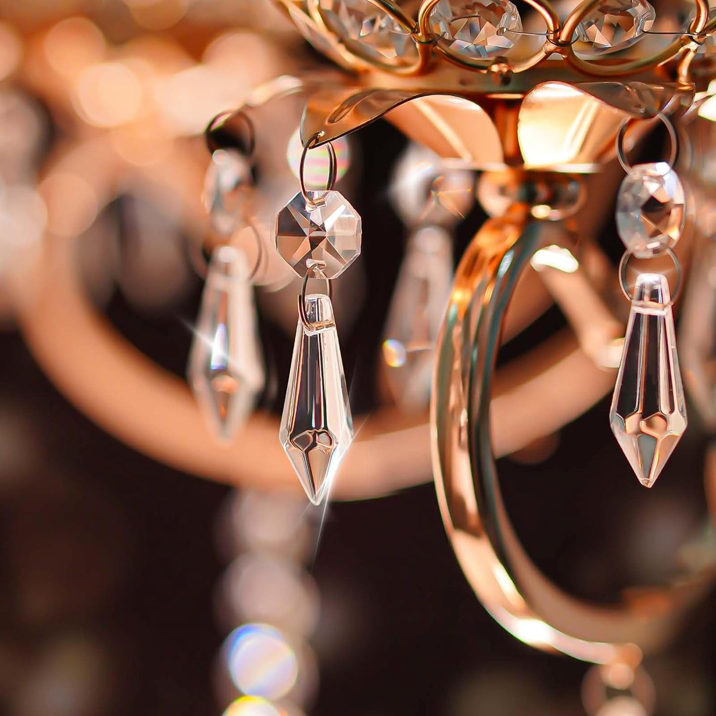 50PCS Premium Clear Crystal Teardrop Prism 2.4" -Crystal Glass Baroque Chandelier Pendant Drop Loose Beads Suncatcher for Holiday Party/Home/Window Decoration/Chandelier Replacement Parts