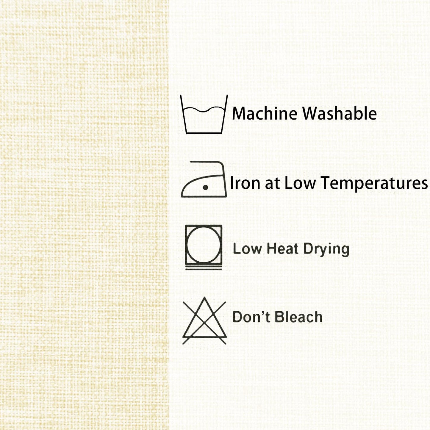 Hiasan Faux Linen Rectangle Tablecloth - Wrinkle and Stain Resistant Washable Table Cloth for Kitchen Dining Room Holiday Table Cover for Dinner, Champagne, 60 x 102 Inch