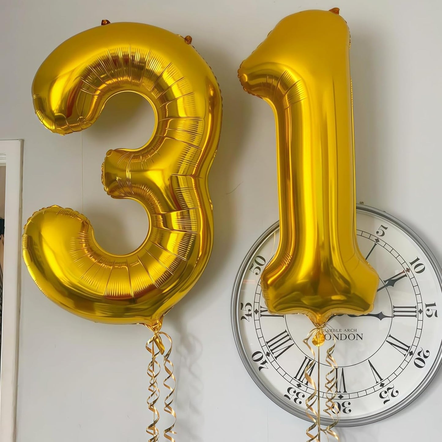 Gold 0 Balloon Number,40 Inch Number 0 Balloon Large Gold 0 Foil Mylar Helium Balloon for Birthday Party Decorations