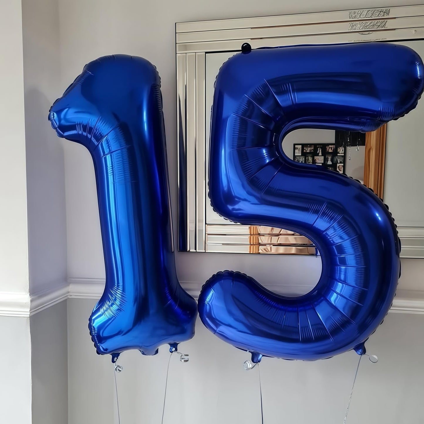 Navy Blue 4 Balloon Number,40 Inch Number 4 Balloon Big Dark Blue 4 Foil Mylar Helium Balloon for Birthday Party Decorations