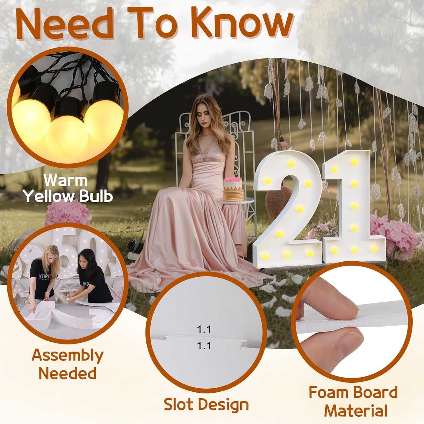 imprsv Marquee Light Up Numbers, Mosaic 3FT Marquee Numbers for 40th 50th Birthday Decorations Anniversary Party Decor, Large 0 for Party Decorations (Need to Assemble)