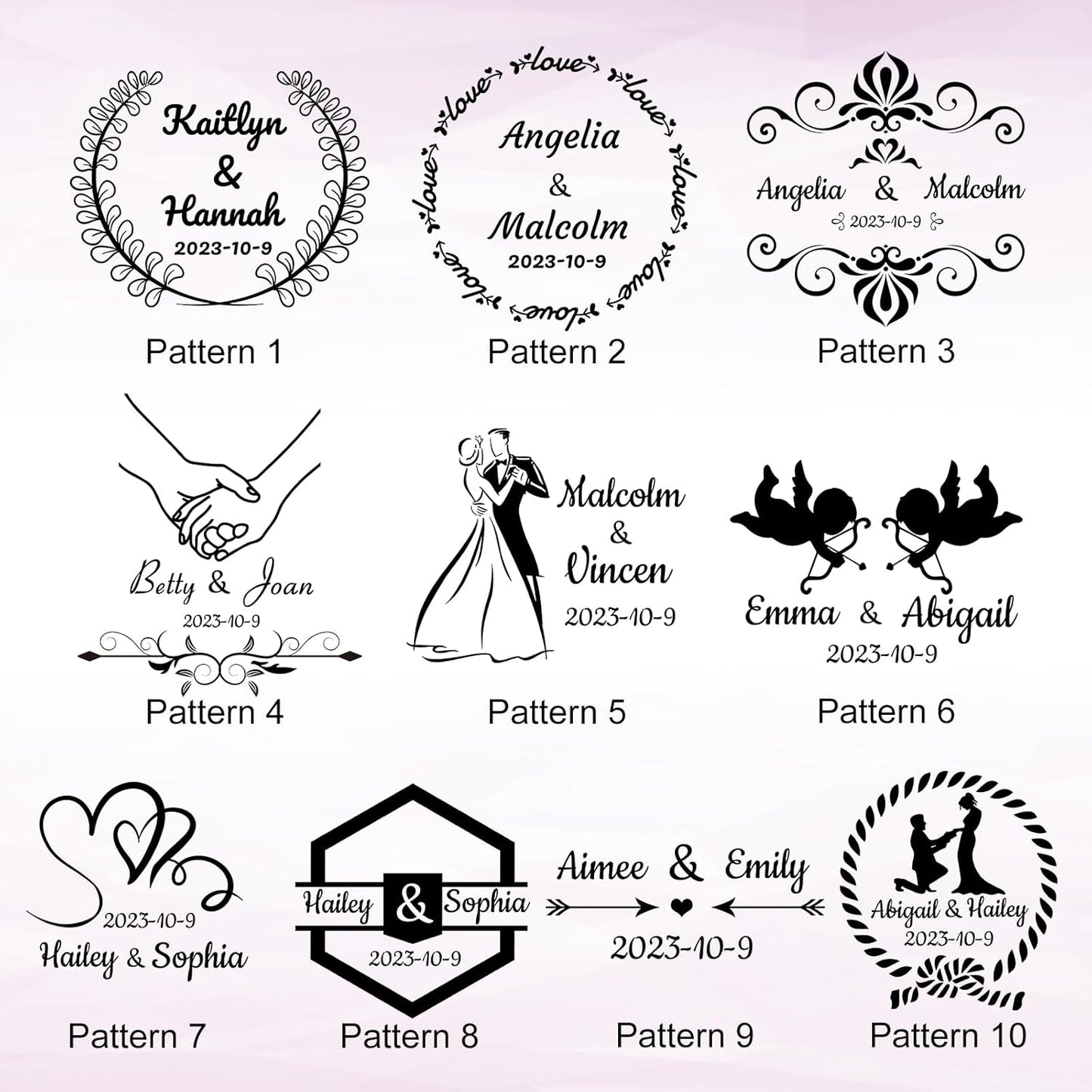 Personalized Wedding Guest Book Alternative Custom Name & Date Guestbook Sign Customized Guest Book Drop Box Decor for Wedding Anniversary Party Birthday(Style 11)