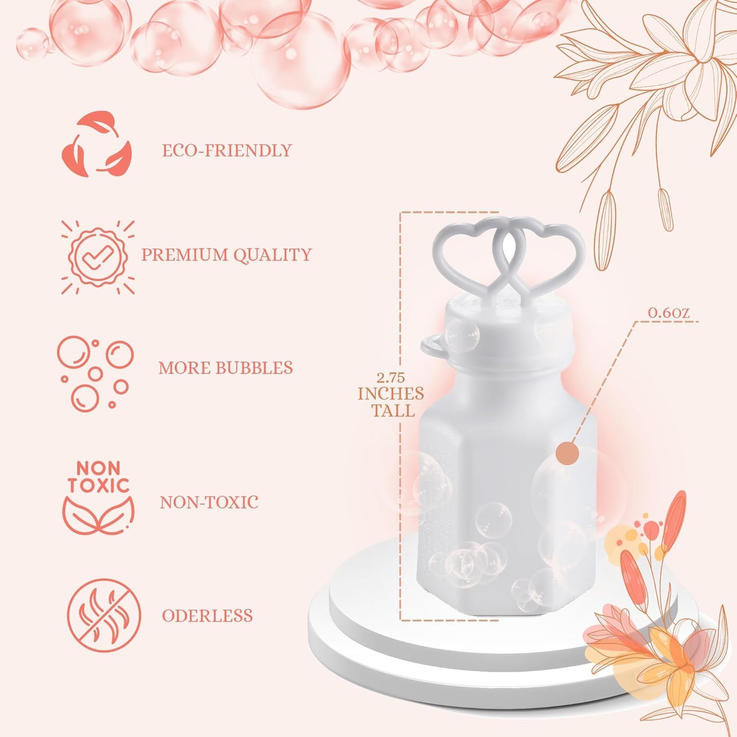 Bulk Wedding Bubbles with Wands - (96 Count) Mini Double Heart Top Bubbles for Wedding Send Off, Bridal Party Favors, Engagement, Anniversary Celebrations, Toy Gifts for Kids, Boys or Girls