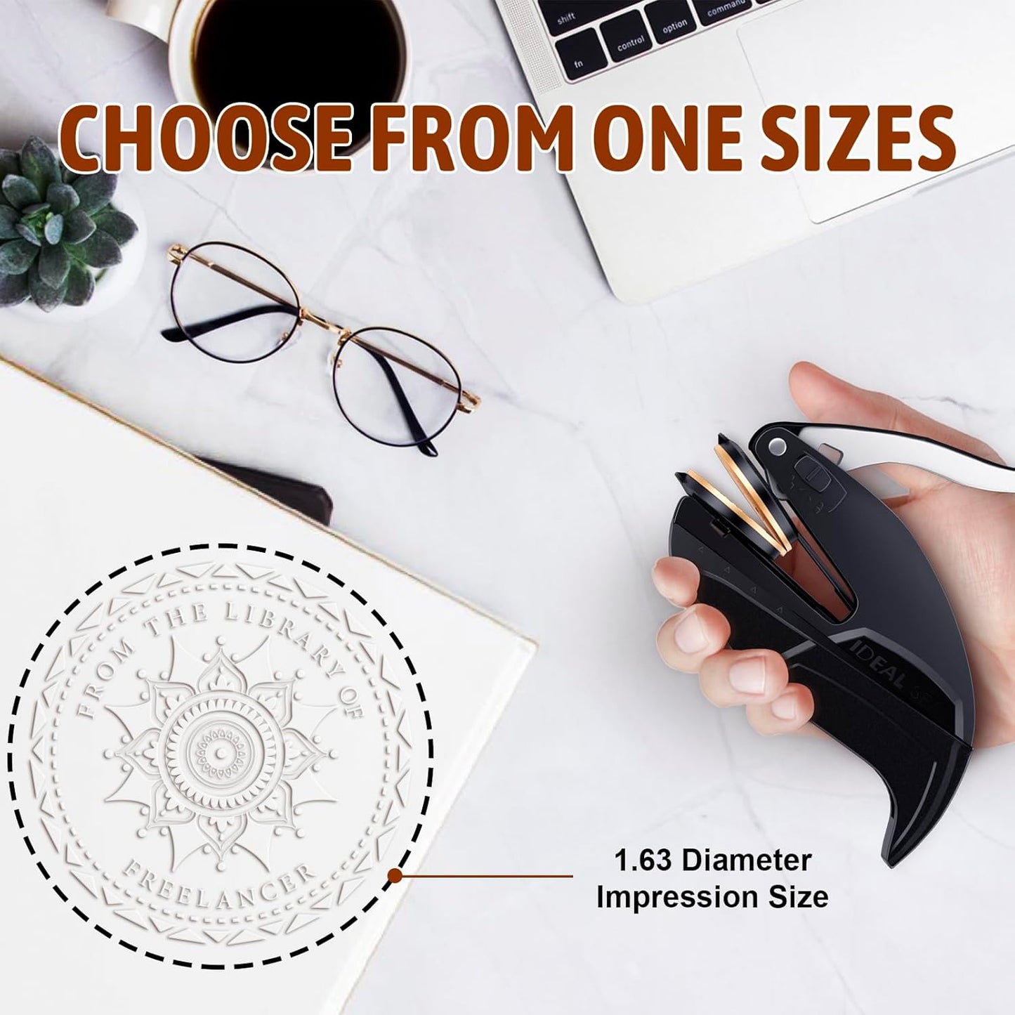 Personalized Book Embosser - Custom Library Stamp, Personal Gifts for Book Lovers, Readers, Teachers (Star-03)