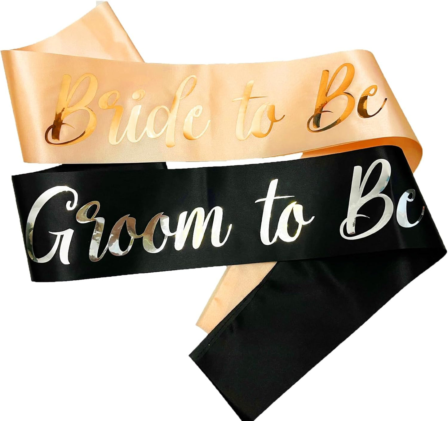Bride to Be Sash and Groom to Be Sash, Bachelorette Party Supplies Engagement Party Favors, Bridal Shower Sashes Bachelor Decorations Rose Gold