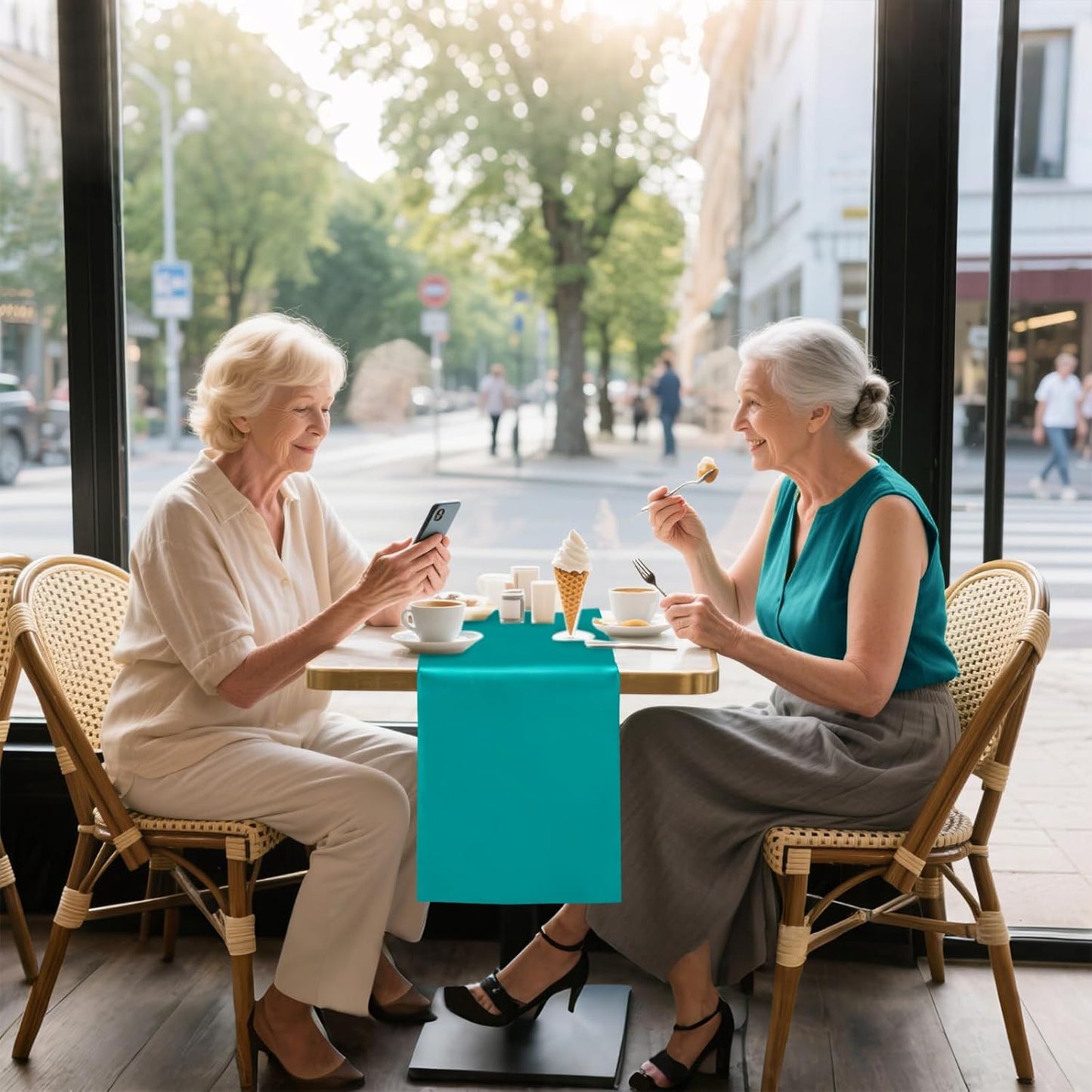 10 Pack Satin Table Runner 12 x 108 Inch Long Peacock Blue Silk Table Runner for Wedding Party Banquet Birthday Decoration