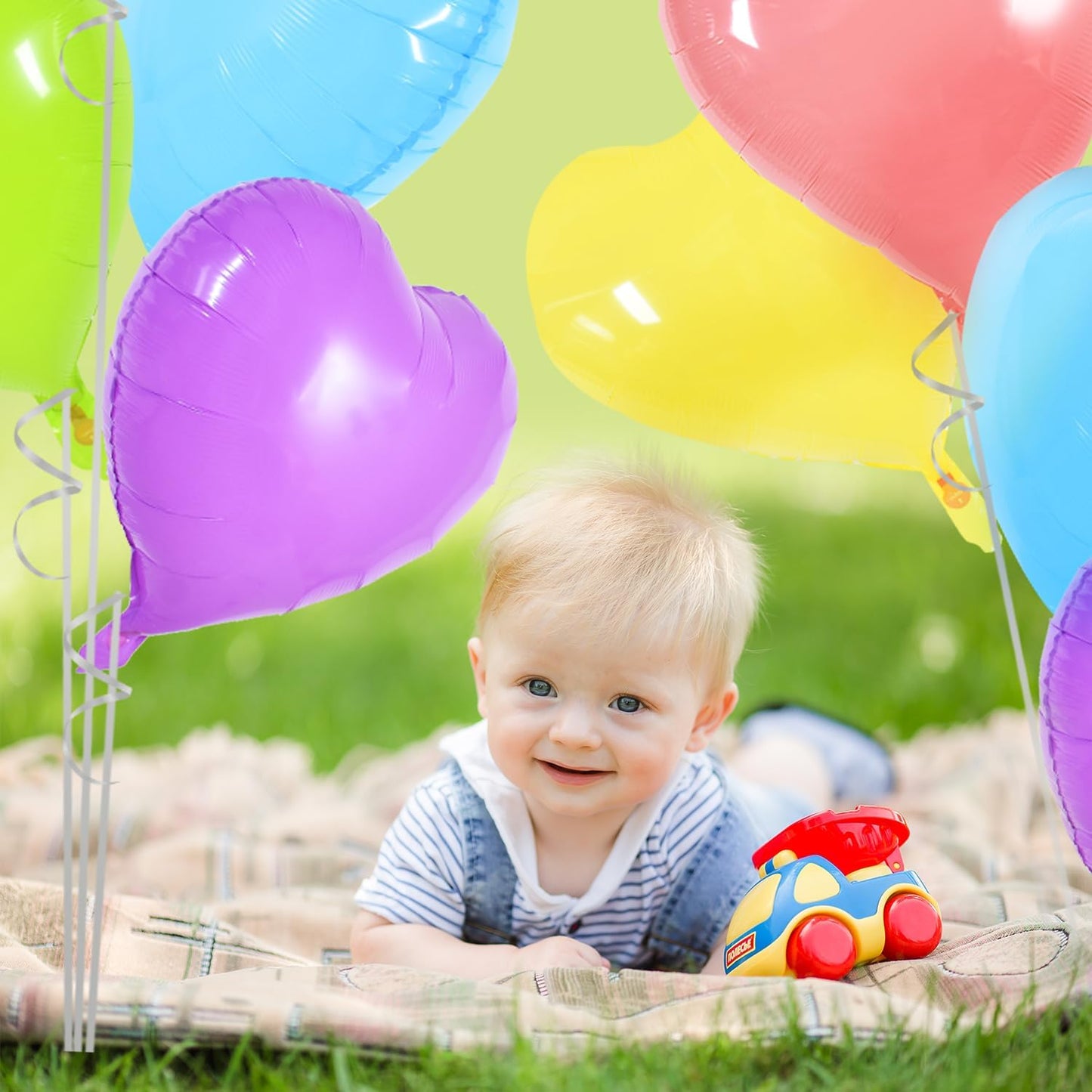 TONIFUL 30Pcs 18 Inch Pastel Colorful Heart Balloons Rainbow Heart Shape Foil Mylar Balloons Decoration for Birthday Valentine's Day Wedding Bridal Shower Anniversary Engagement Party Supplies