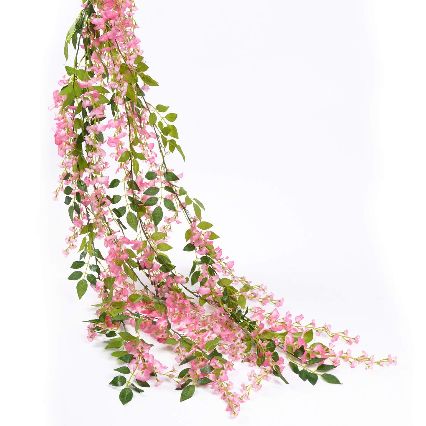 Lvydec Wisteria Artificial Flowers Garland, 4 Pcs Total 28.8ft Artificial Wisteria Vine Silk