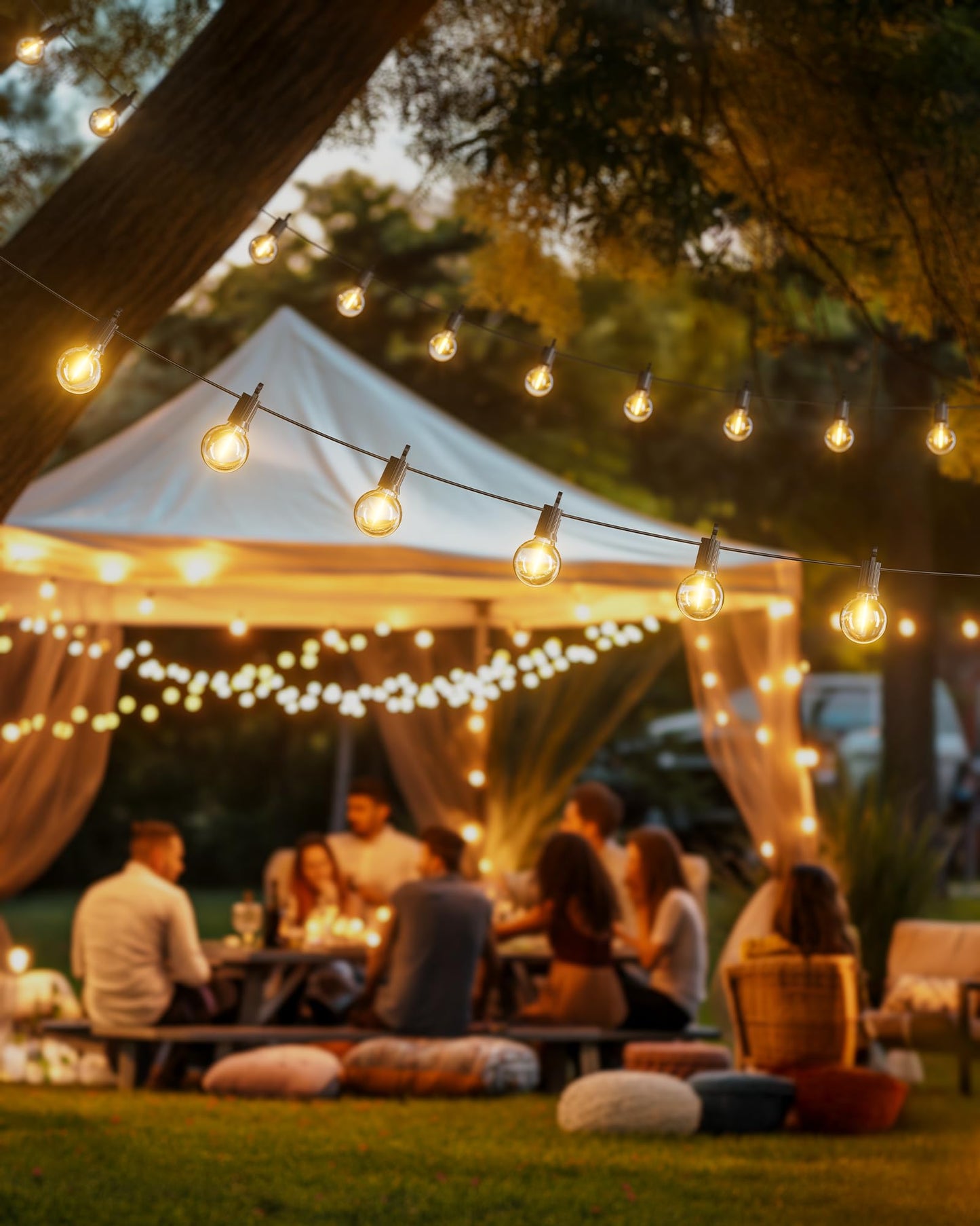 Brightown Outdoor String Lights, 29FT G40 LED IP65 Waterproof Patio Lights