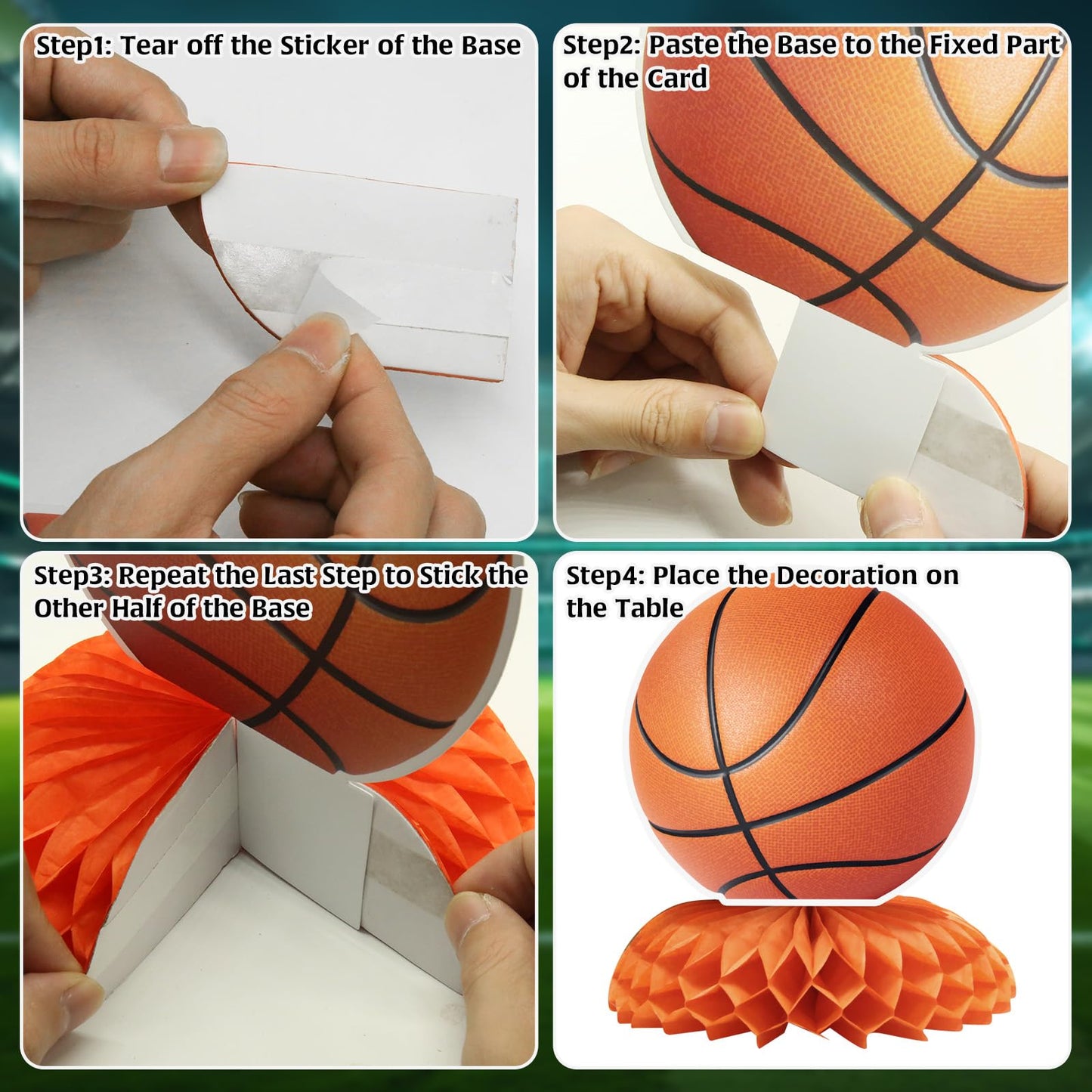 12Pcs Sports Birthday Party Decorations, Sports Theme Party Supplies Sports Party Decor, Sports
